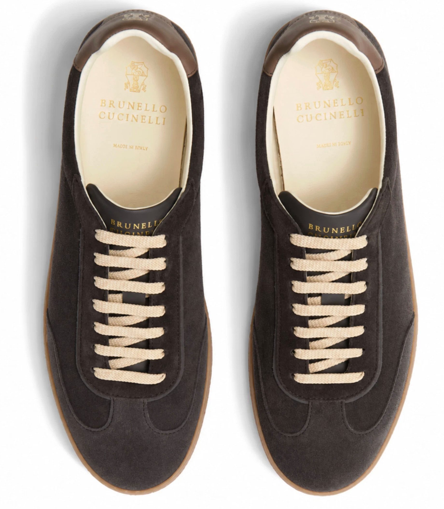 BRUNELLO CUCINELLI Luxury Runner Velours-leder Turnschuhe Tennis Schuhe Sneaker Aus feinem Nubukleder und samtigem Veloursleder