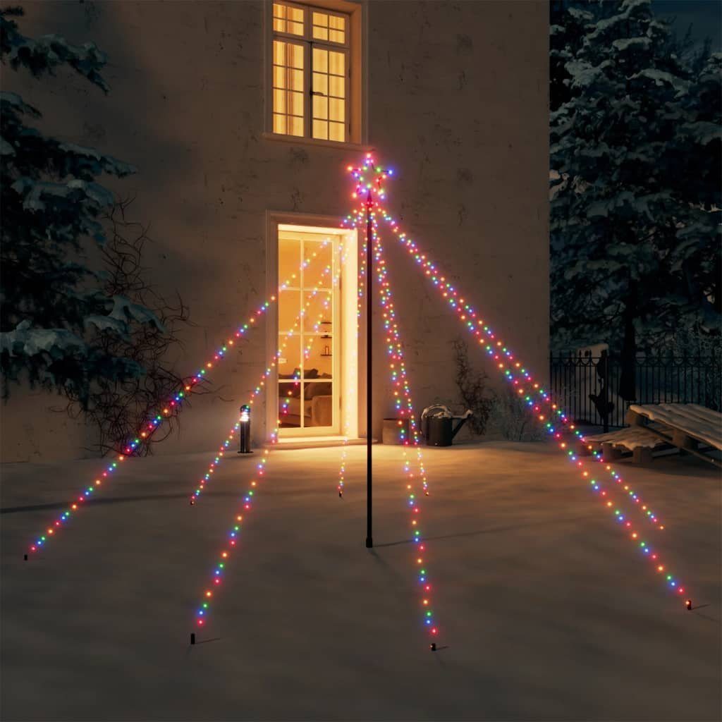 vidaXL LED Baum Weihnachtsbaum-Lichterketten Indoor Outdoor 400 LEDs Bunt 2,5 m colourful