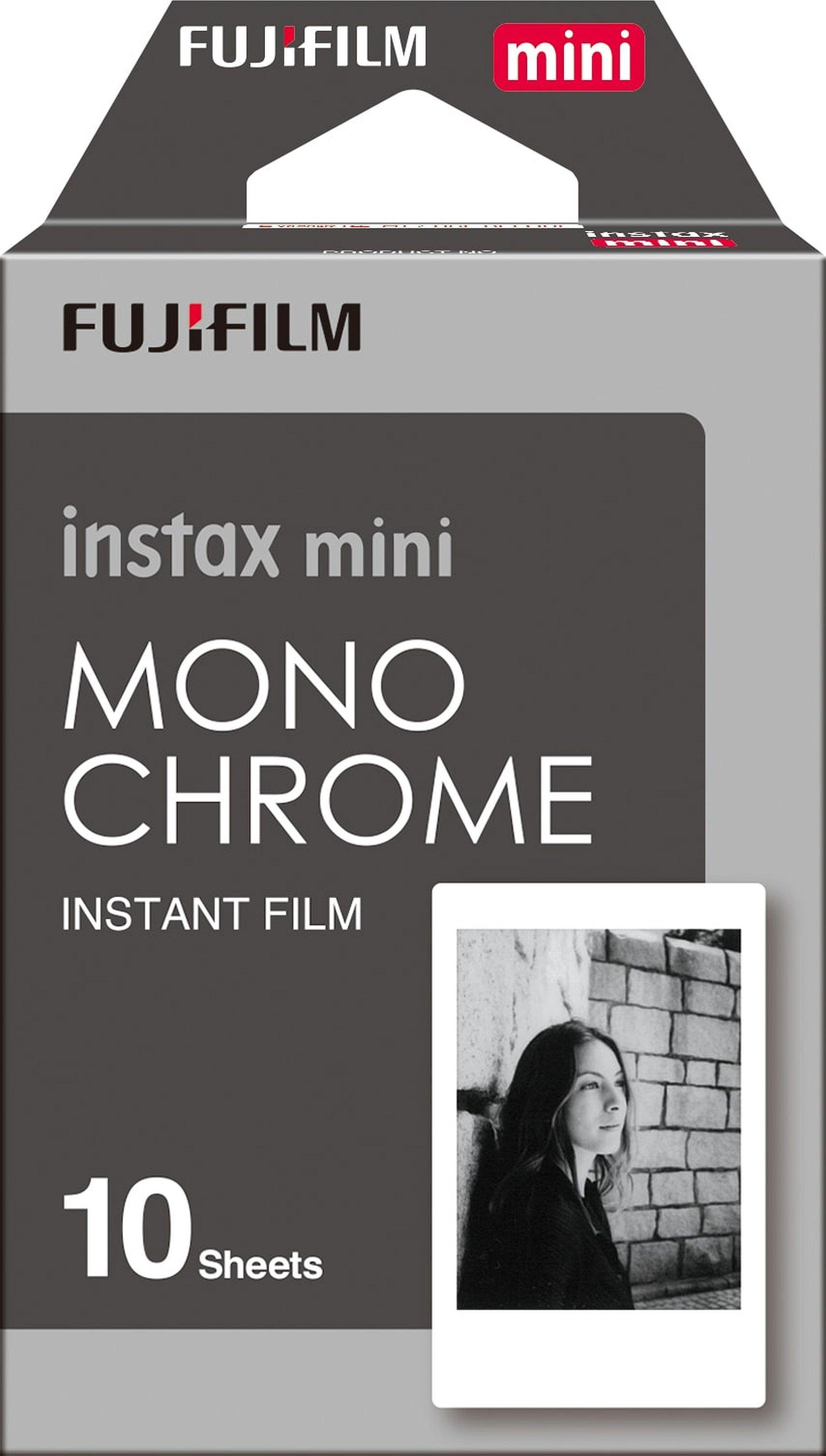 Film Fujifilm Monochrome Aufn) (10 Sofortbildkamera Mini Instax FUJIFILM