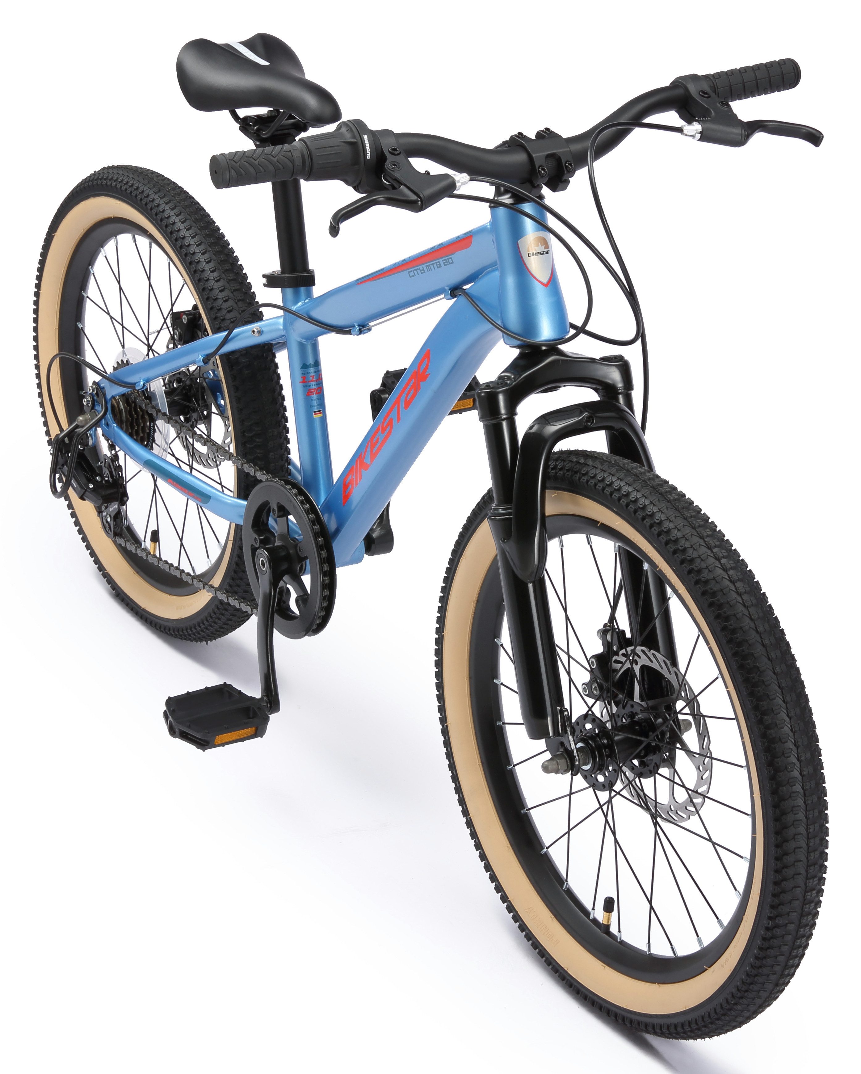 Bikestar youth bicycle, 7-speed Shimano RD-TY21 derailleur, derailleur gears