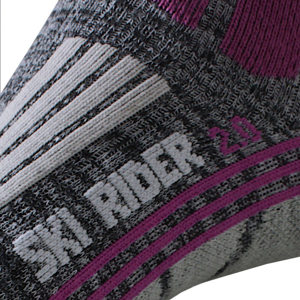 X-Socks Skisocken Rider 2.0 Women Snowboardsocken Tourensocken Wintersport dämpft den Druck, 3-Kanal-Belüftungssystem, Protektoren