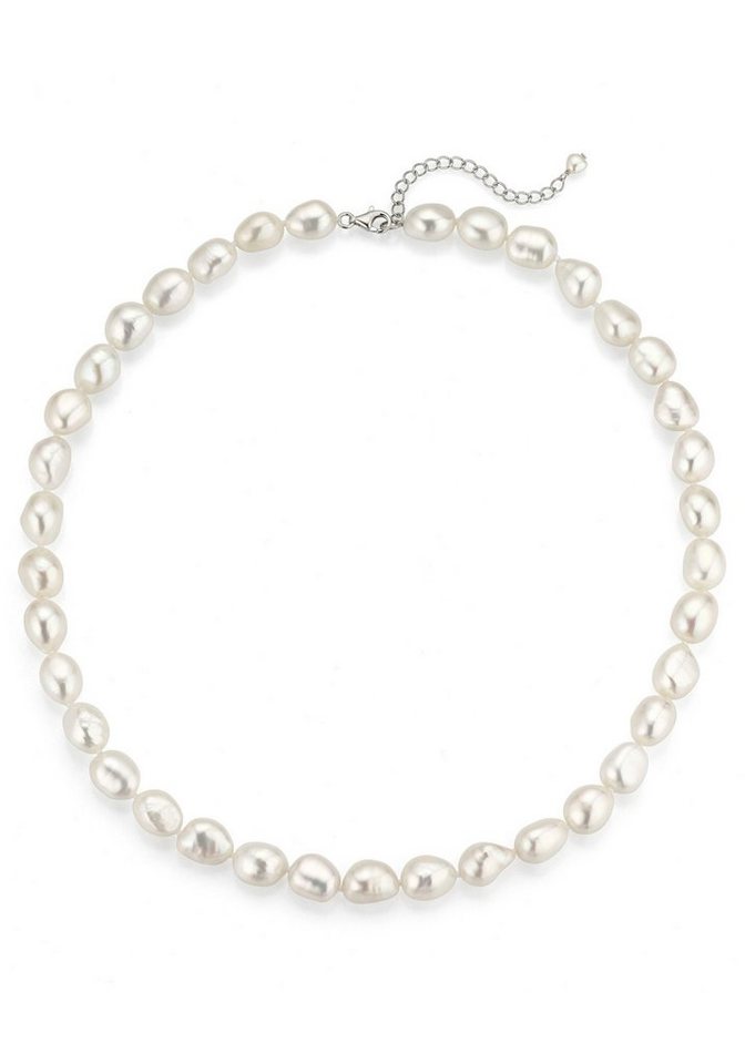 Firetti Perlenkette Schmuck Geschenk Halsschmuck Halskette Perle, zu Kleid,  Shirt, Jeans, Sneaker! Anlass Geburtstag Weihnachten, Klassische Perlenkette  aus barocken Perlen