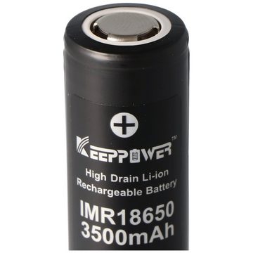Keeppower Keeppower IMR18650 3500mAh, 3,6V - 3,7V Li-Ion-Akku Flat Top Abmessun Akku 3500 mAh (3,6 V)