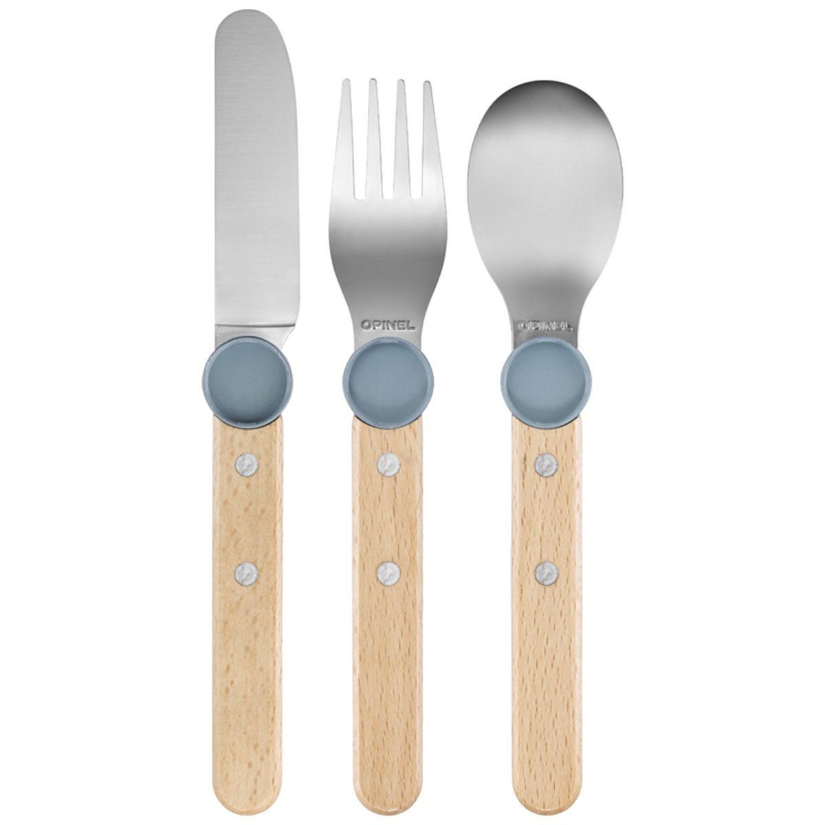 Opinel Taschenmesser LE PETIT GOURMET Kinderbesteck-Set - Regenblau