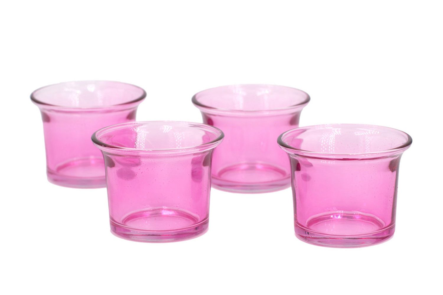 Creativery Teelichthalter, Teelichtgläser geschwungen 63x45 mm, Set 4 Stück