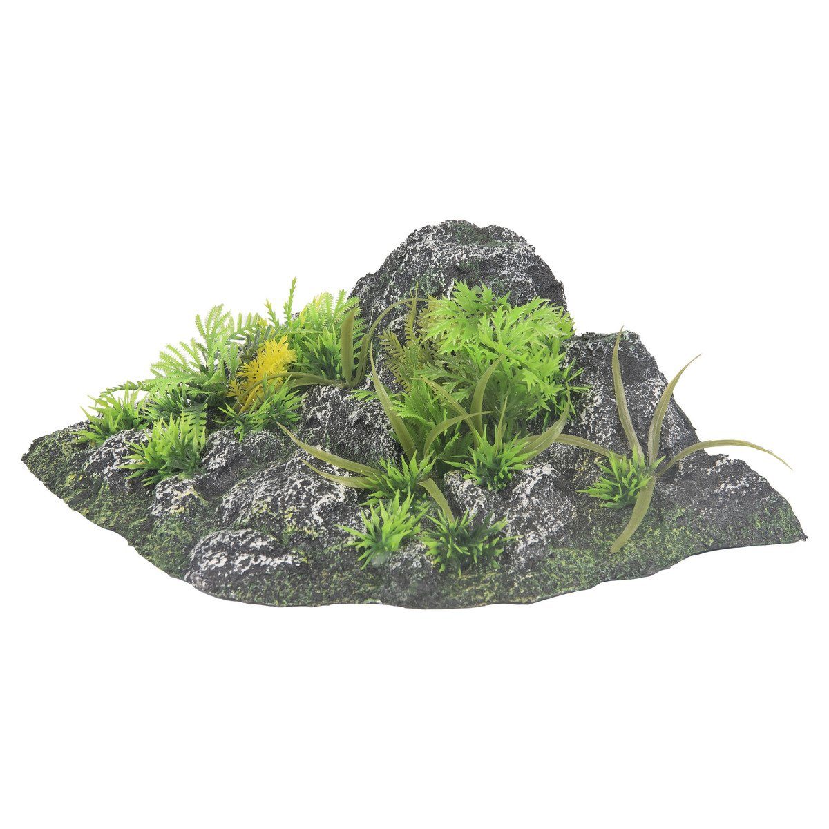 Flamingo Aquariendeko Aquarium Dekoration Condroz Felsen + Pflanze Winkel
