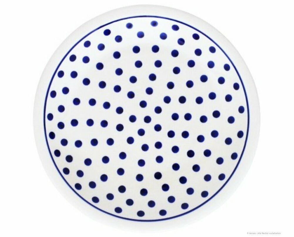 Bunzlauer Keramik Speiseteller Flacher Teller Ø24 cm Essteller, Servierteller, Keramikteller Dekor 37