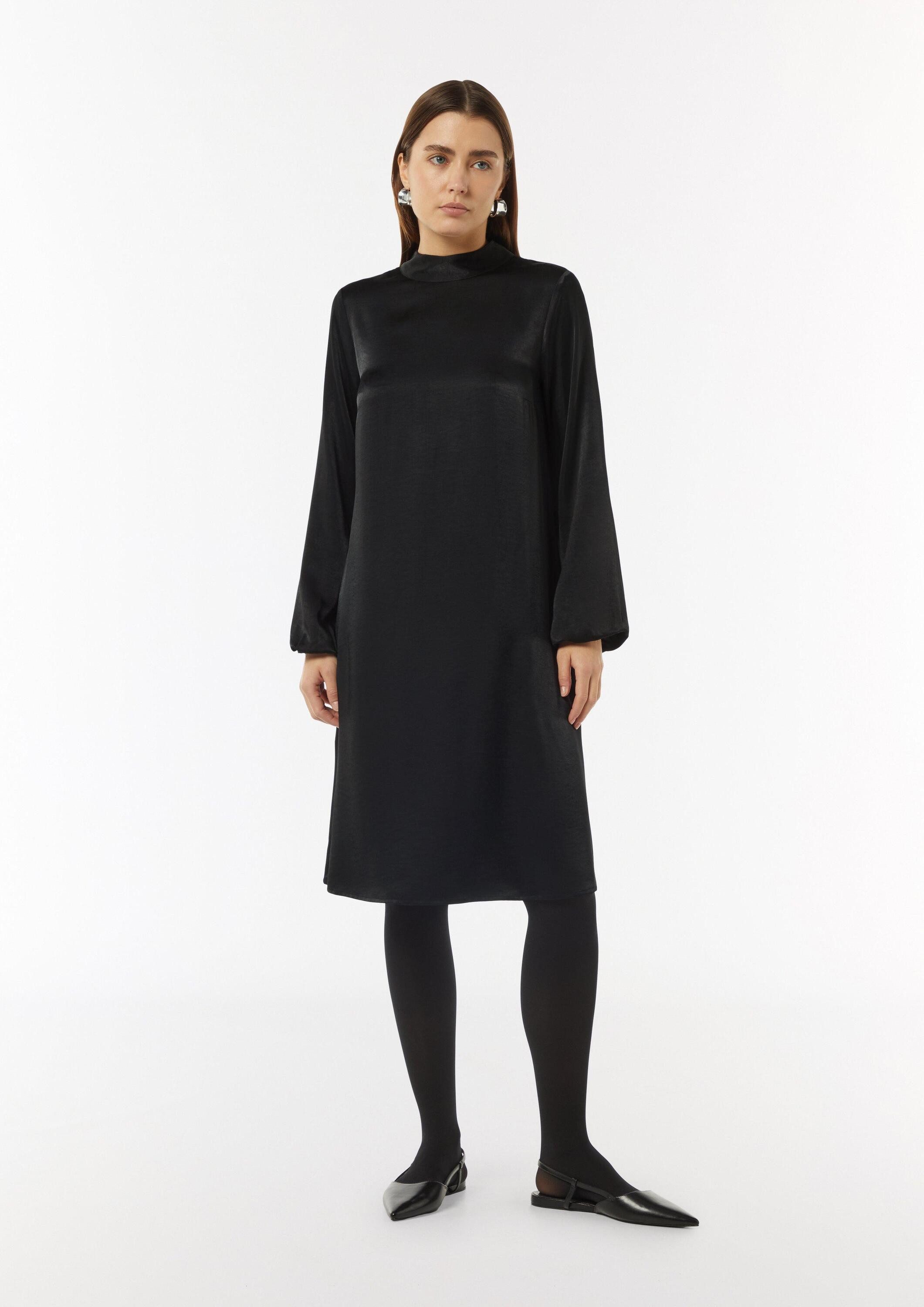 comma Minikleid Kleid Viskosemix-Kleid mit Bindedetail