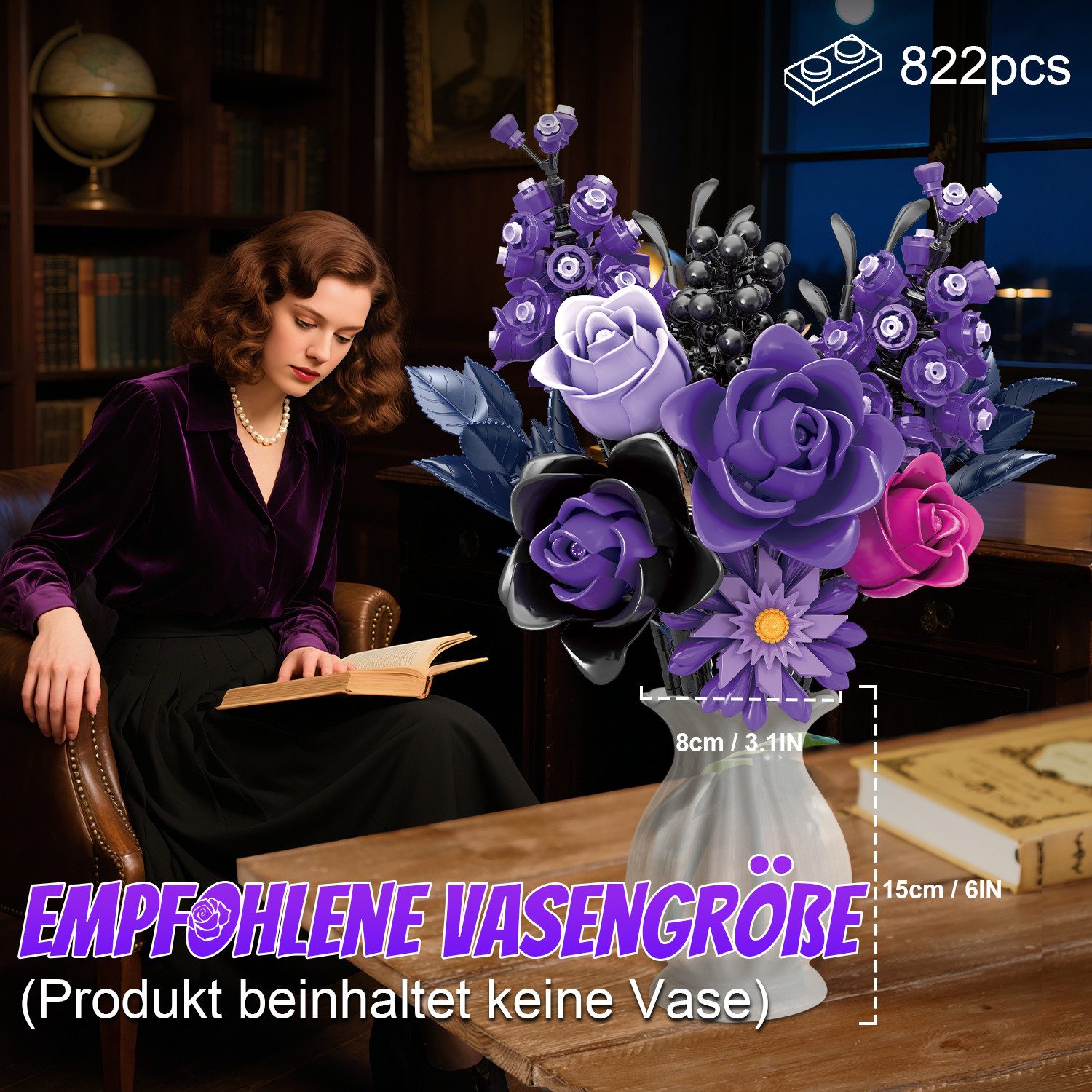 Esun Blumen Rosen für Erwachsene mädchen Spielzeug Flowers Bausteinen Spiel günstig online kaufen