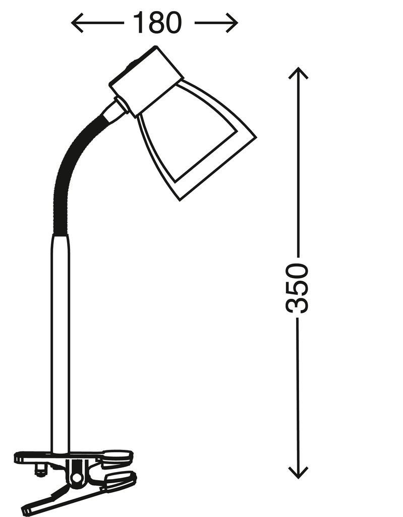 Briloner Leuchten Tischleuchte 2687-010P, ohne Leuchtmittel, 2700K - Extra-Warmweiß