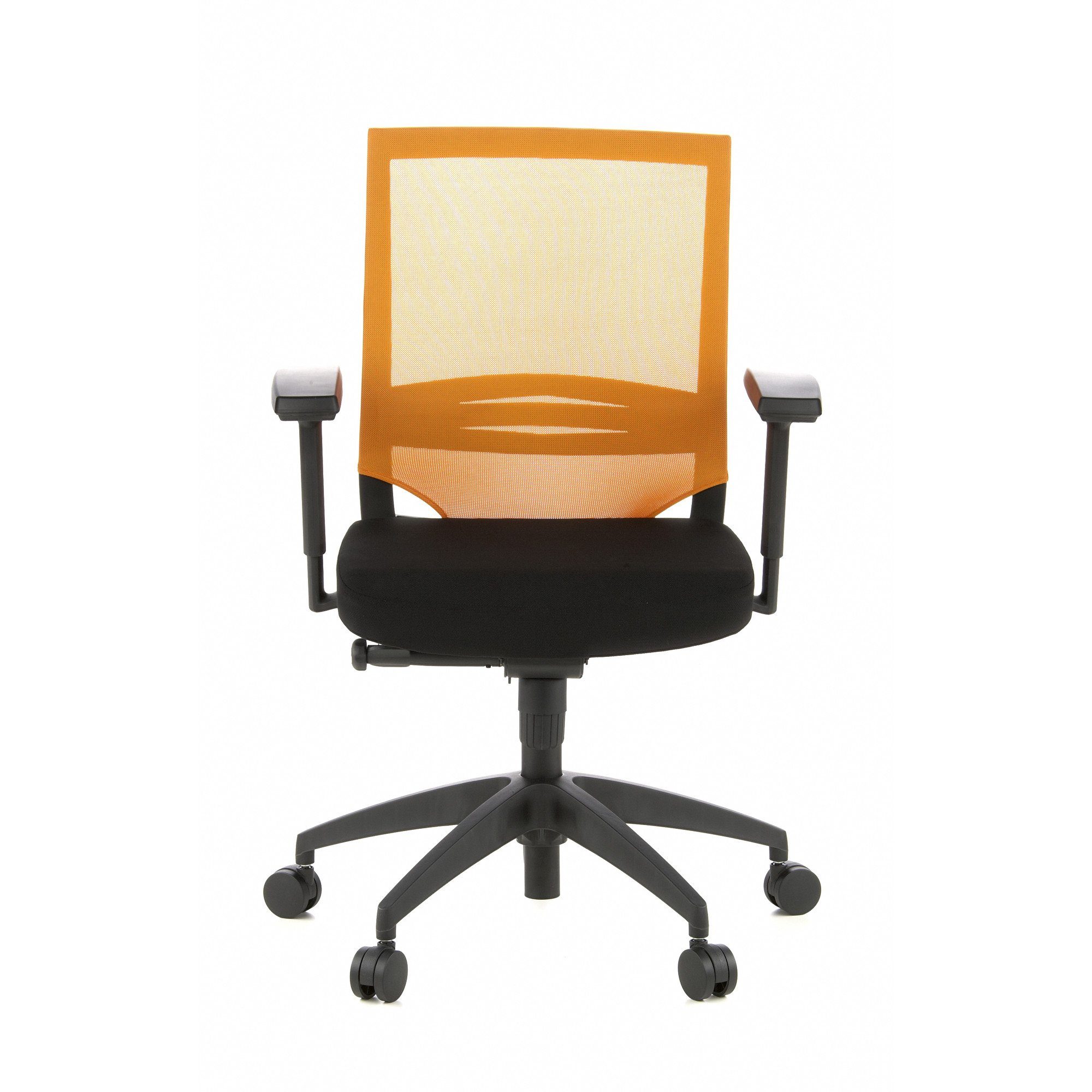 hjh OFFICE Drehstuhl Profi Bürostuhl PORTO BASE Stoff (1 St), Schreibtischstuhl ergonomisch Schwarz/Orange