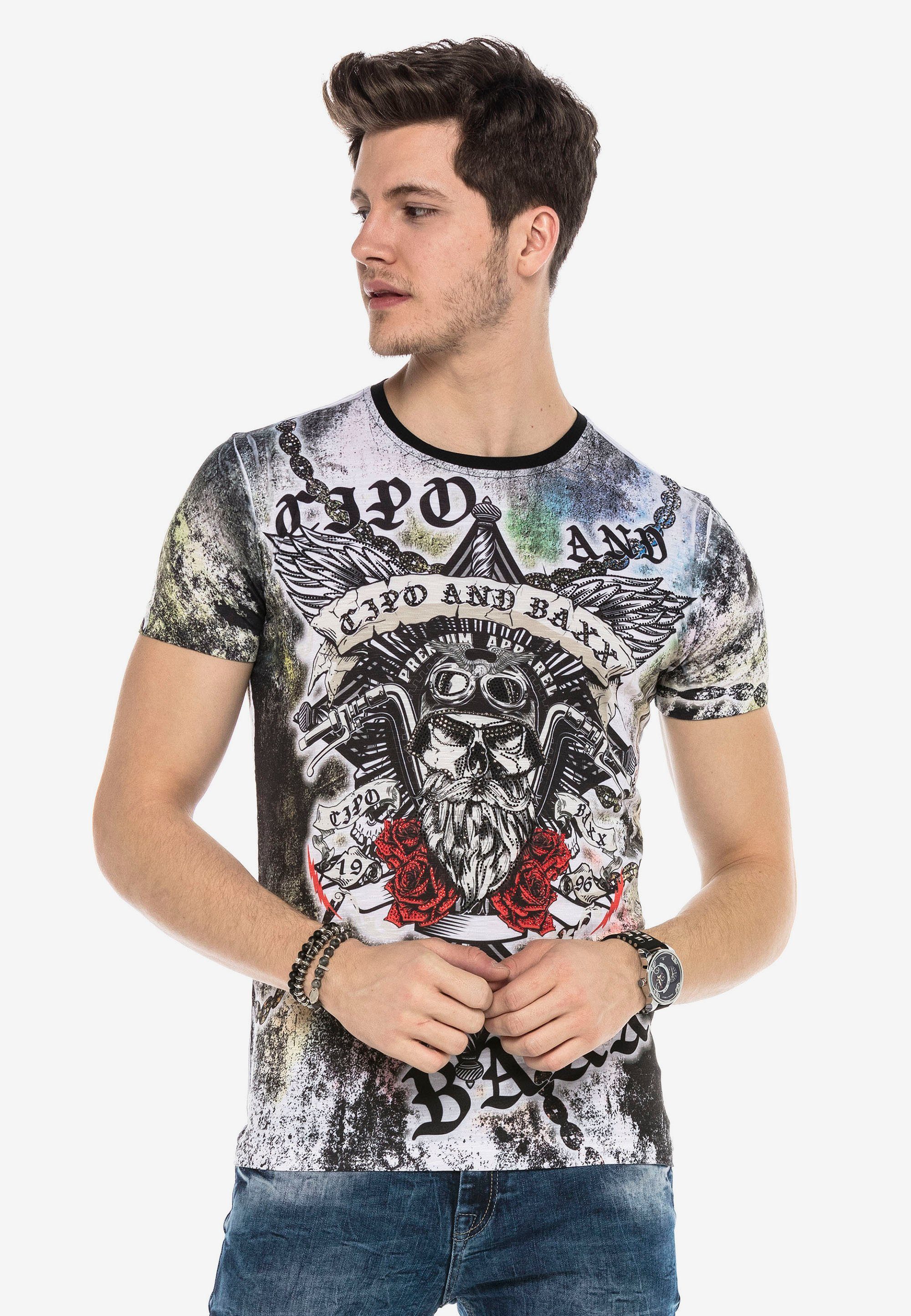 Baxx Cipo mit T-Shirt Allover-Print grafischem &