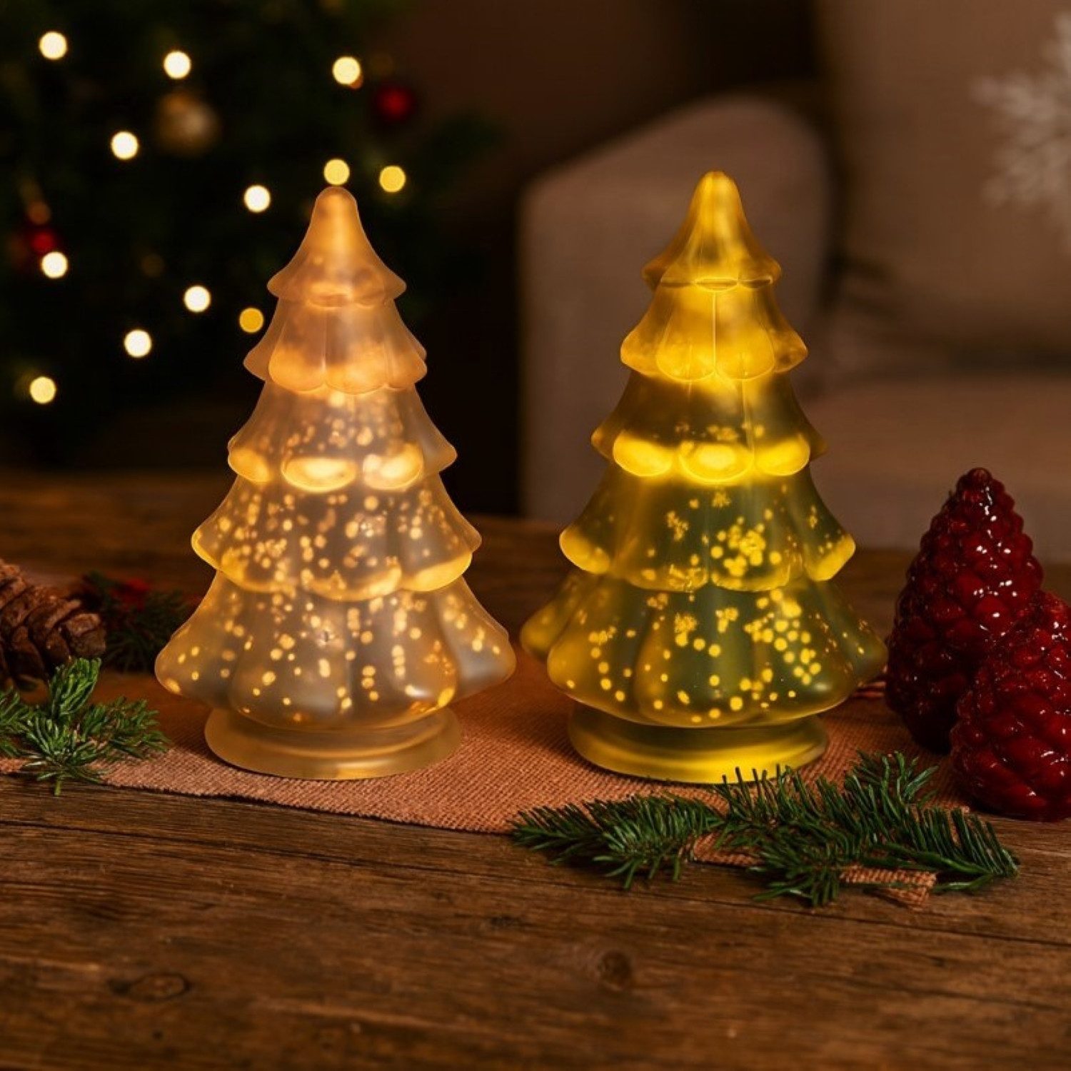 Online-Fuchs Weihnachtsfigur - Tannenbaum aus Glas günstig online kaufen