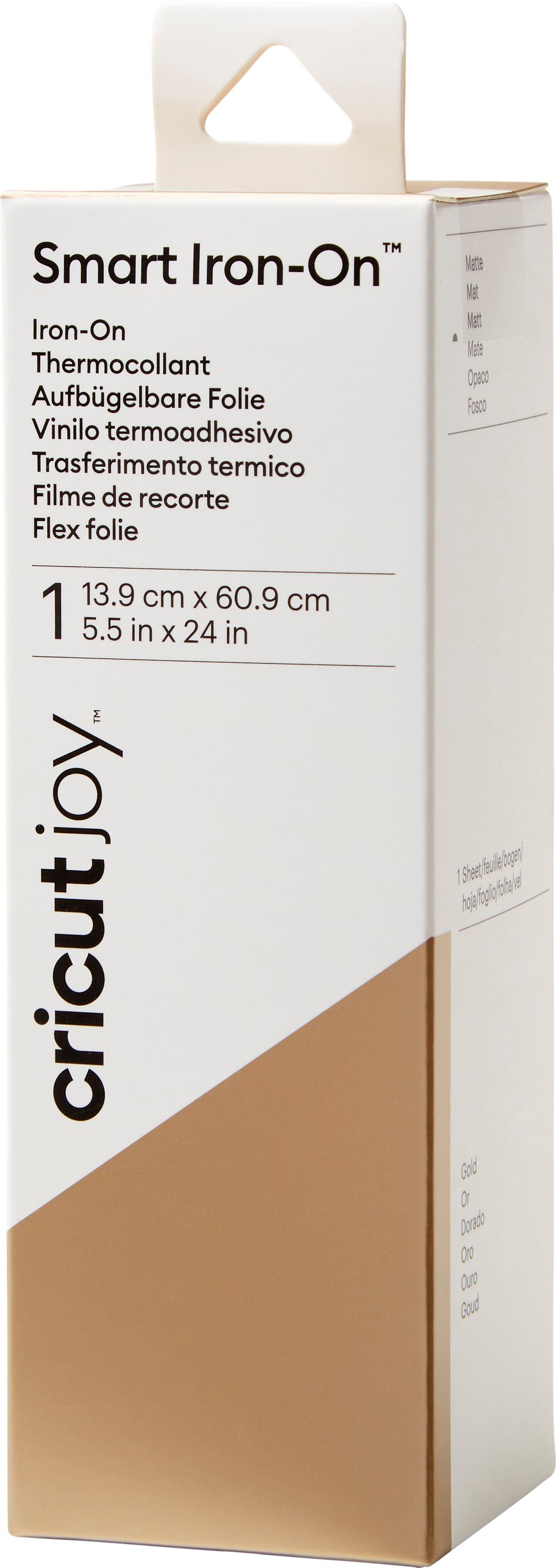 Cricut Dekorationsfolie Joy Aufbügelfolie, Smart Iron-On, 13,9 cm x 60 cm