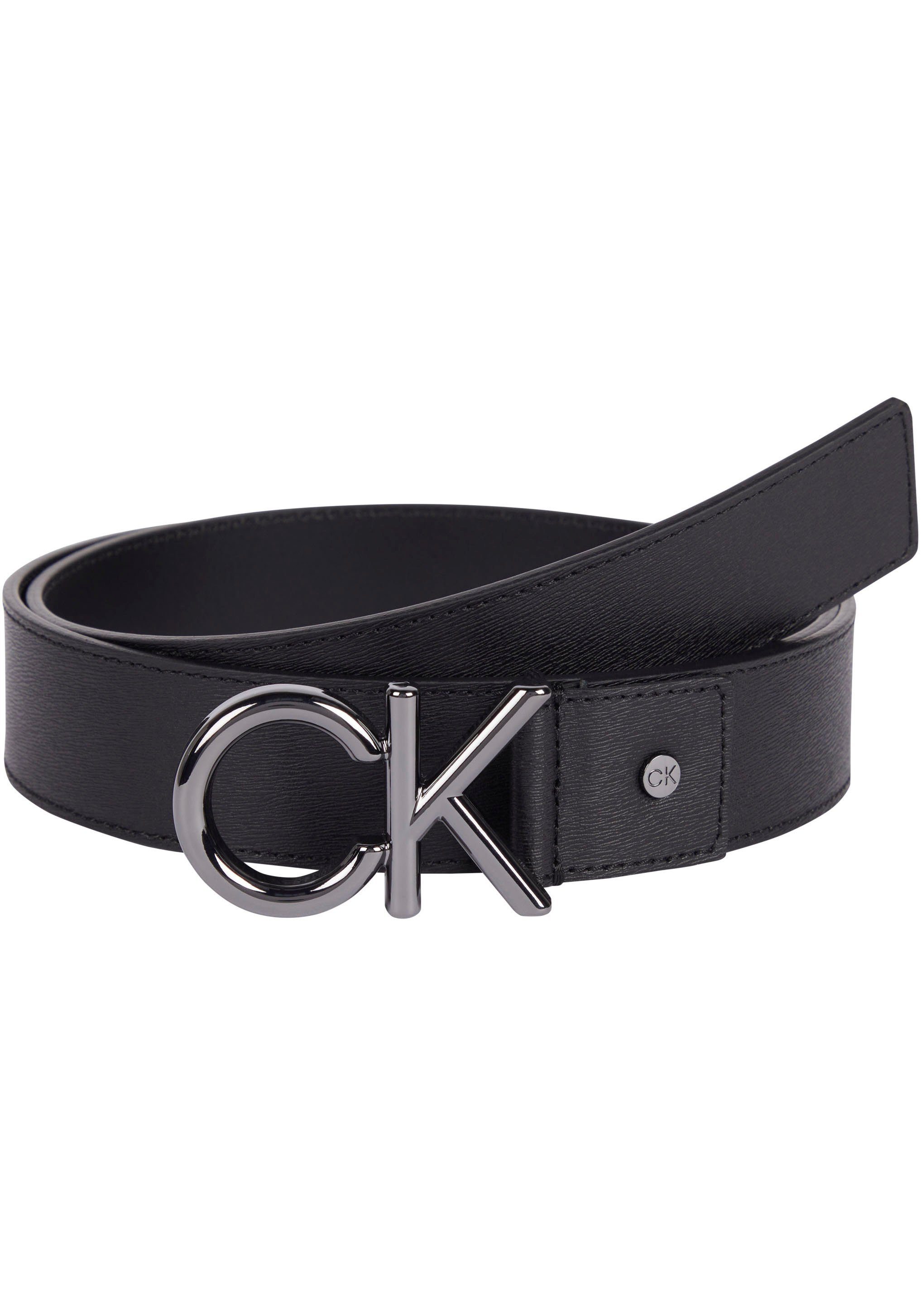 Monogramm-Schnalle Calvin mit Klein Ledergürtel