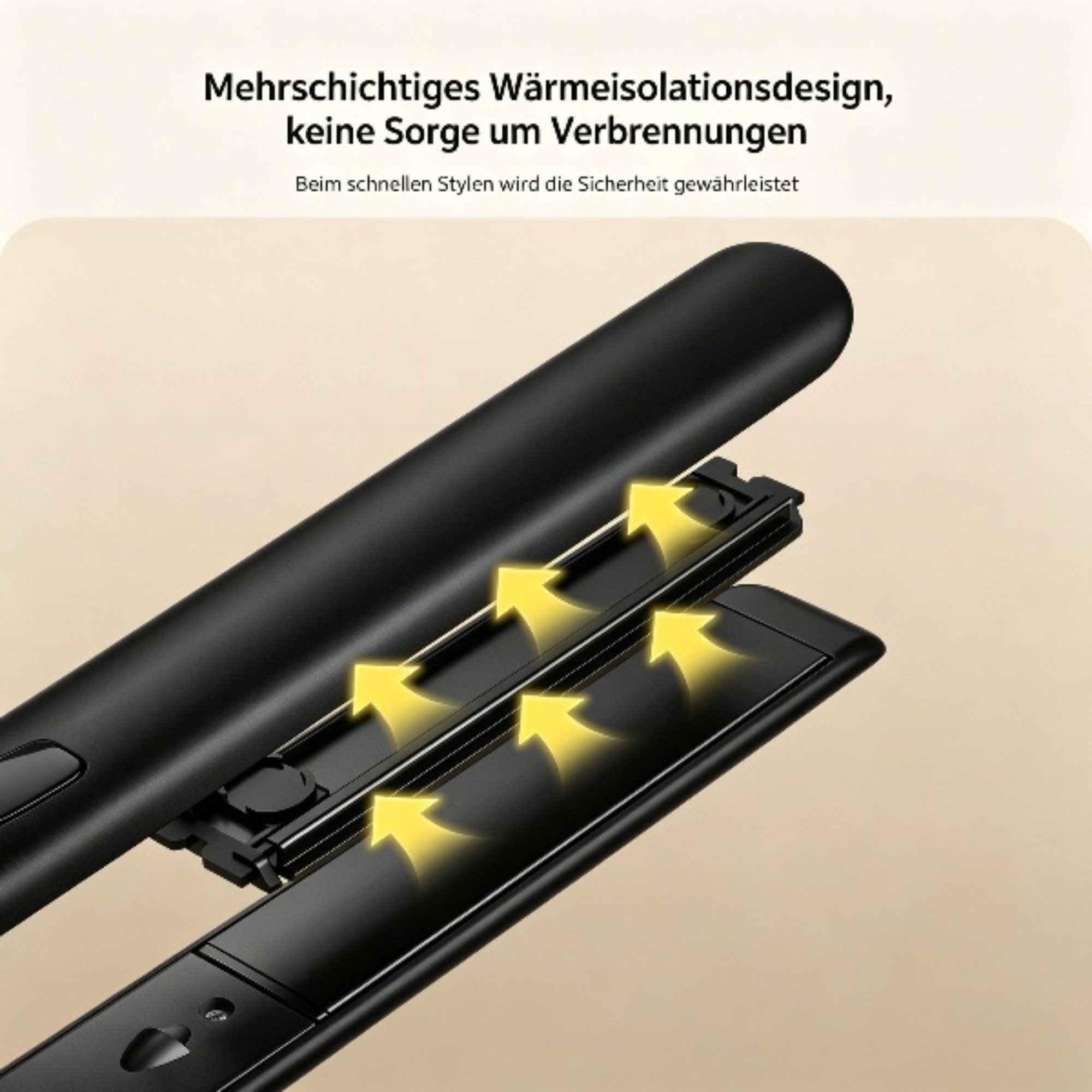 ibettertec Glätteisen Professionelles haarglätter mit 4 Temperaturregelung, Keramikbeschichtung, LCD Display,360° Drehkabel, Kompaktes Design, mit automatischem Schloss