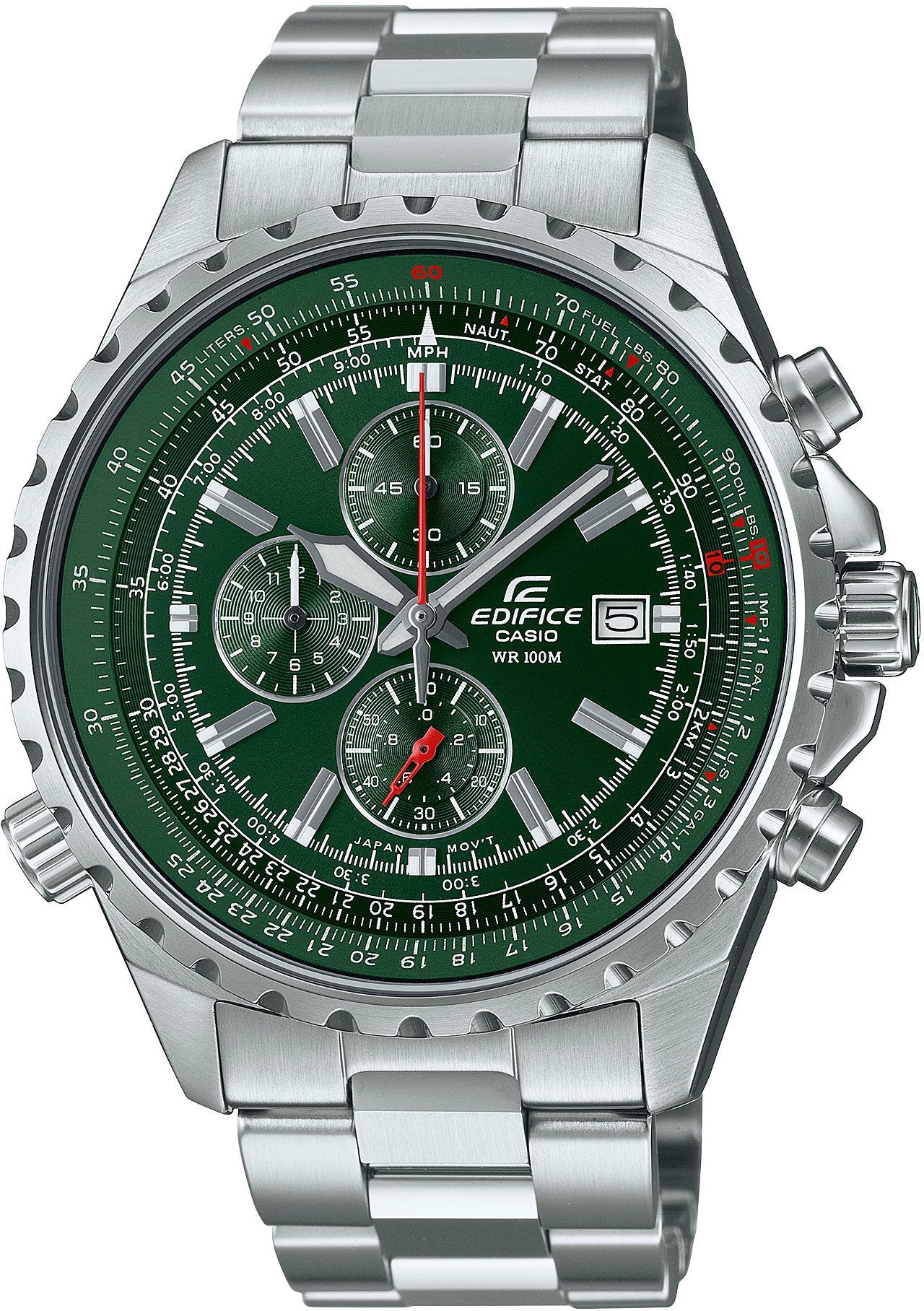 CASIO EDIFICE Chronograph EF-527D-1AVEF, Quarzuhr,Armbanduhr,Herrenuhr,Edelstahlarmband, bis 10 bar wasserdicht