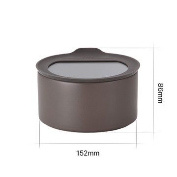 NEOFLAM® Vorratsdose FIKA One Keramik Vorratsdose 1000ml - Forest Grey, Keramik, Silikon, (1-tlg)