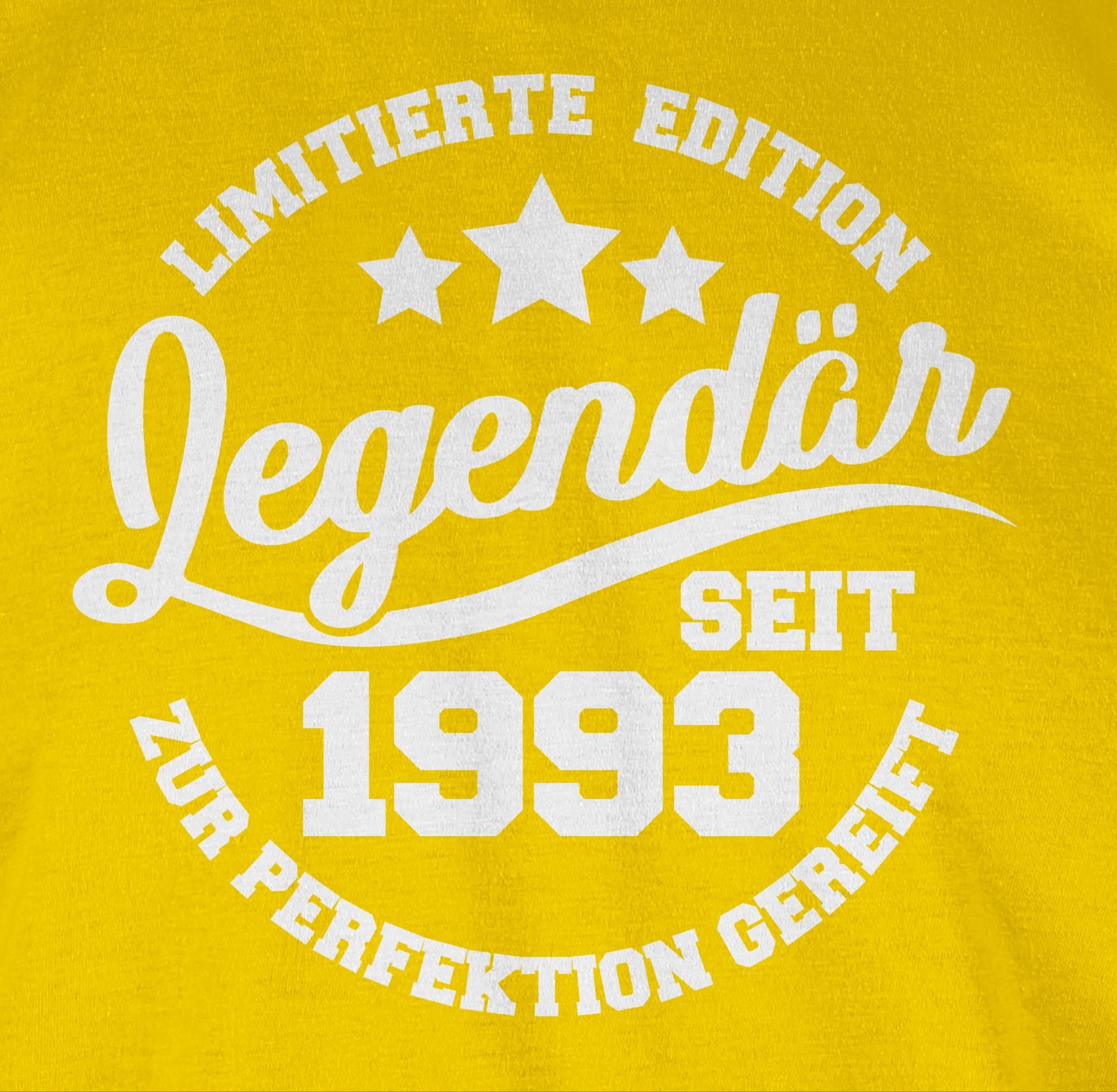 Shirtracer T-Shirt Legendär seit - 30. Gelb 3 1993 Geburtstag weiß