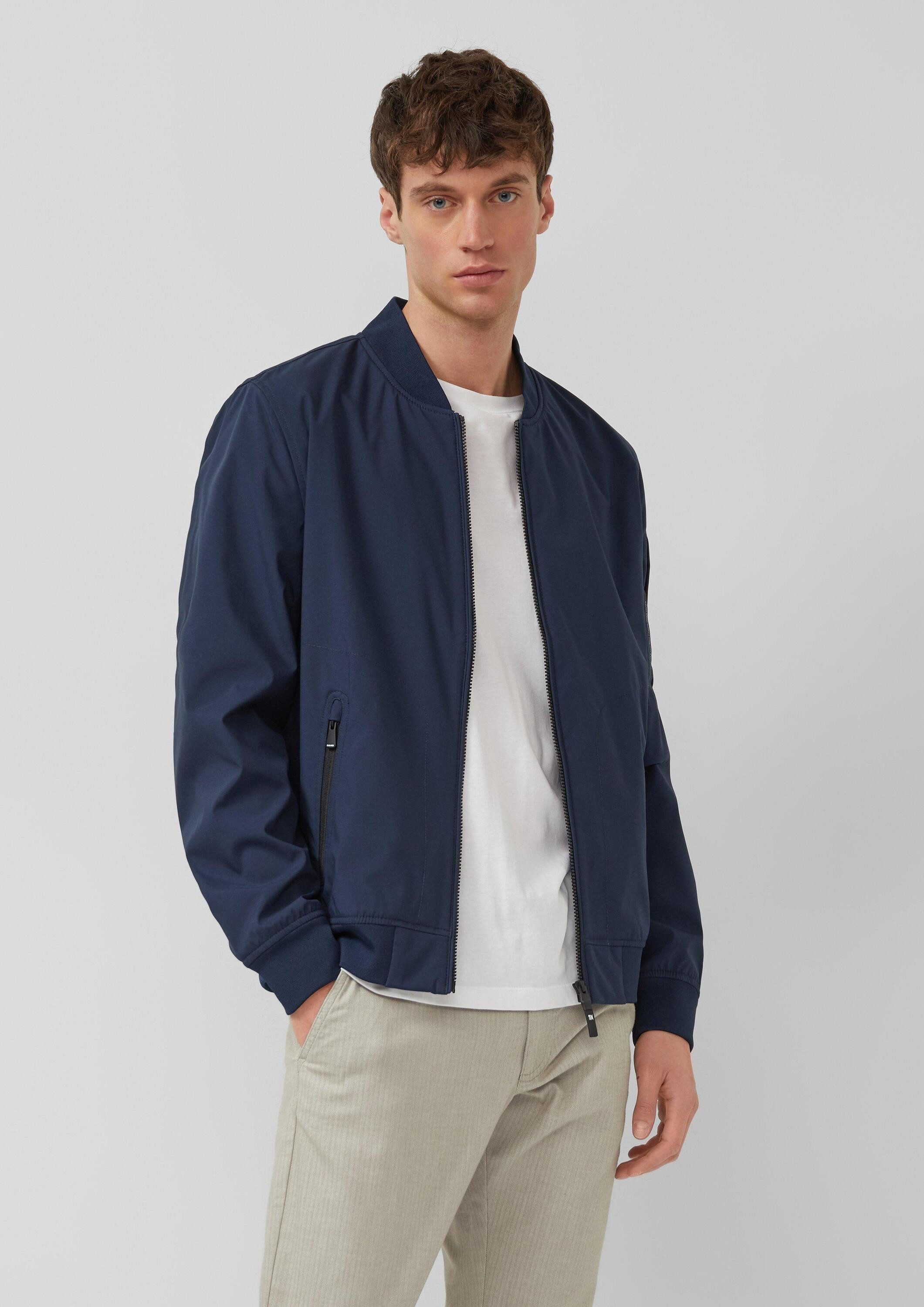 s.Oliver Funktionsjacke Outdoor-Jacke Sportive Softshelljacke mit Bomberkragen