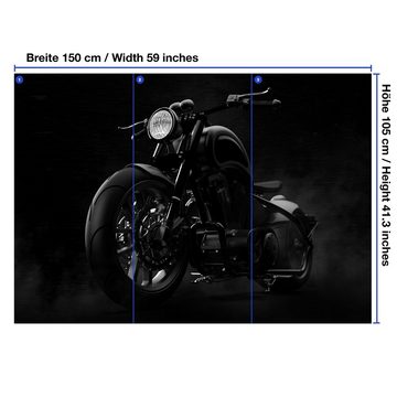 wandmotiv24 Fototapete Motorrad schwarz Bike, glatt, Wandtapete, Motivtapete, matt, Vliestapete