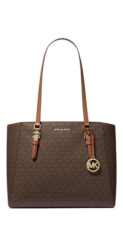 MICHAEL KORS Handtasche Michael Kors Charlotte Large Tote 3in1 Leder Braun Schultertasche