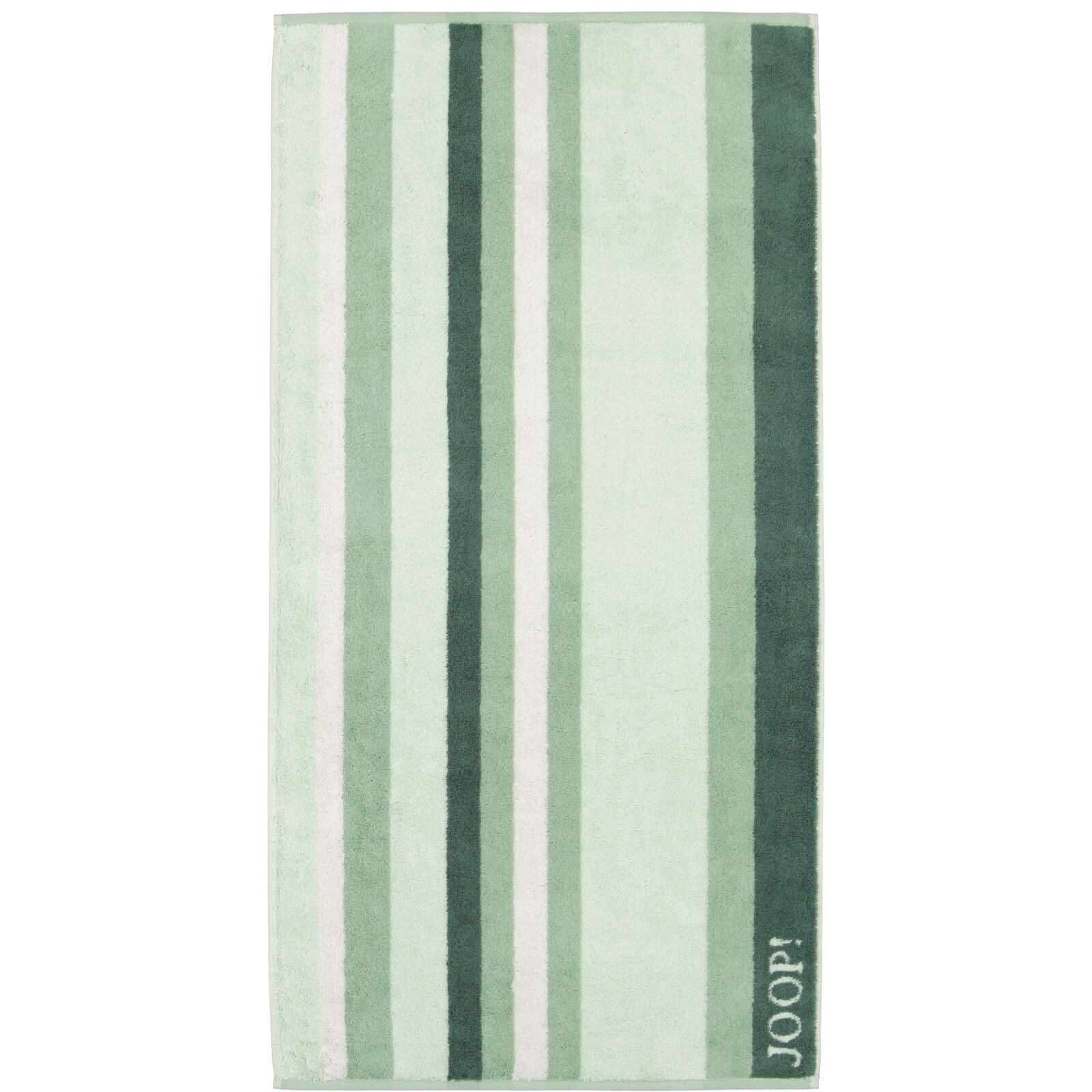 JOOP! Duschtuch Joop! Duschtuch Badetuch 80x150 Vibe Stripes salbei Streifen grün, Baumwolle (1-St)