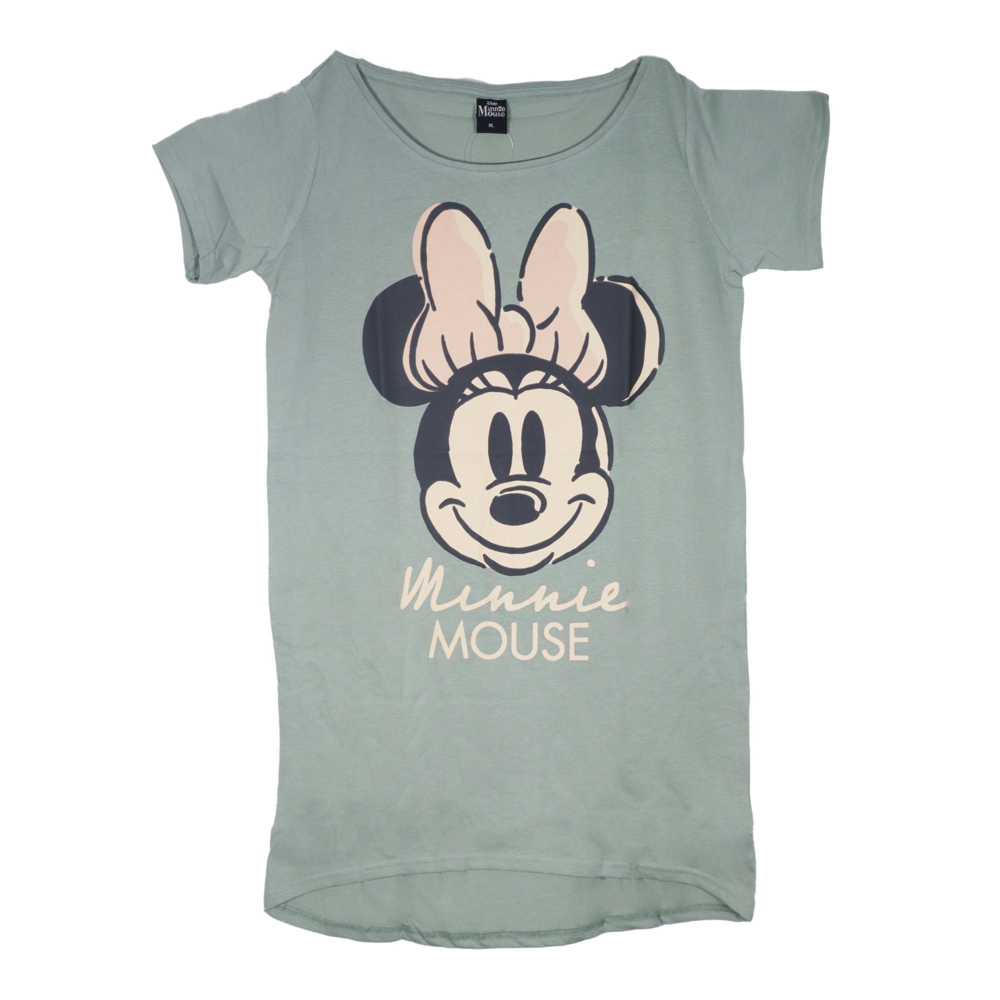 XL Schlafshirt 4XL 4XL Oversize Maus XL Disney Pyjama Disney Minnie bis - Damen Gr. Grün kurzarm