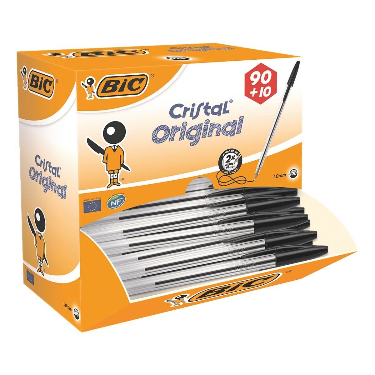 BIC Kugelschreiber Cristal Original, (100-tlg), im Großpack