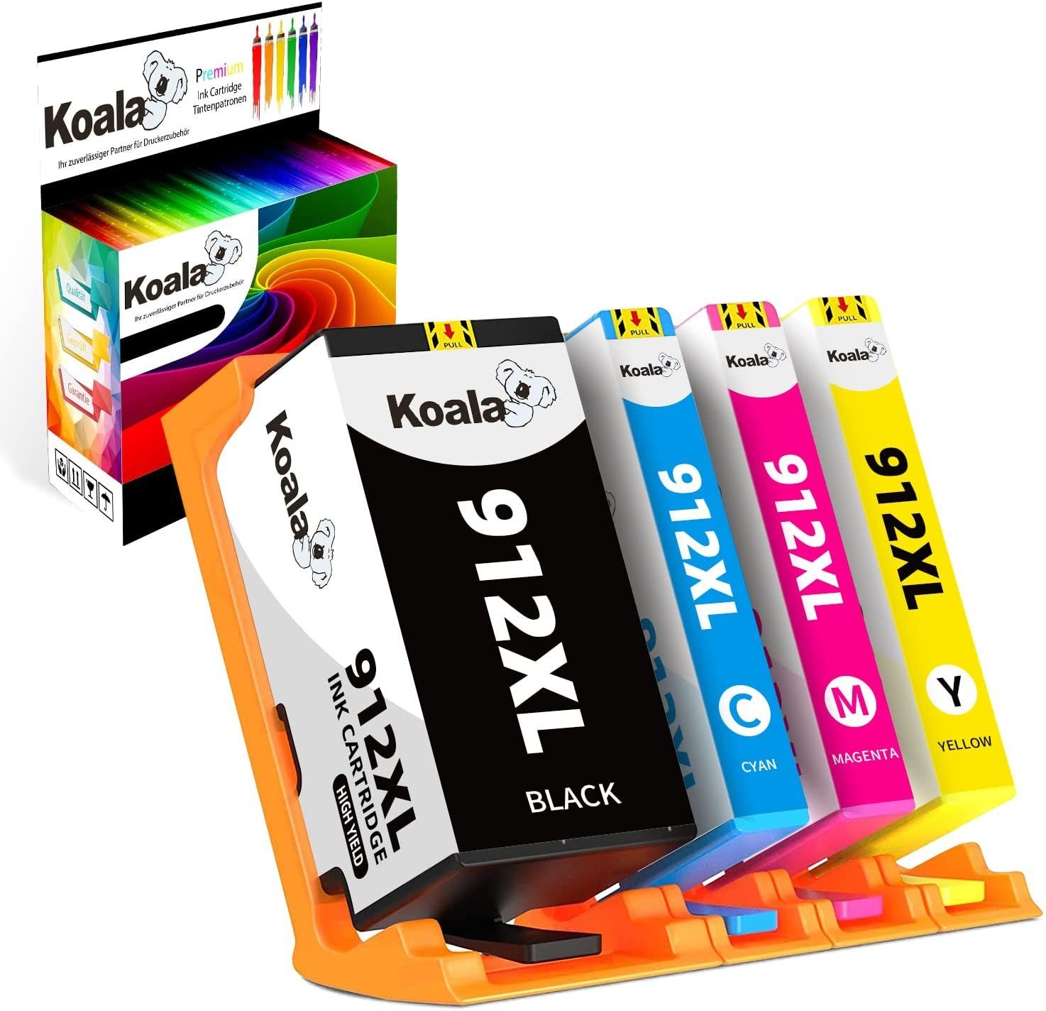 Koala Multipack 912 XL für HP 912XL OfficeJet Pro 8010 8020 8022 8024 8025 Tintenpatrone (Packung, HP 912XL für OfficeJet 8010 8013 8017 Pro 8020 8023 Druckerpatronen)