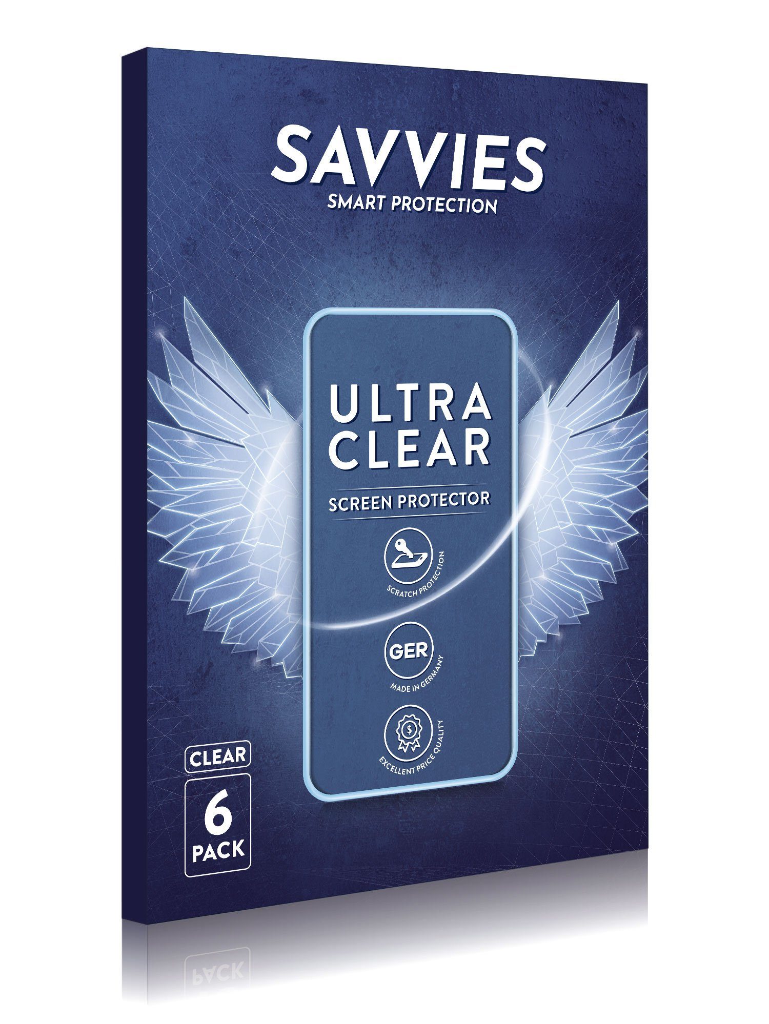 Savvies Schutzfolie für Alcatel One Touch Pop 7, Displayschutzfolie, 6  Stück, Folie klar