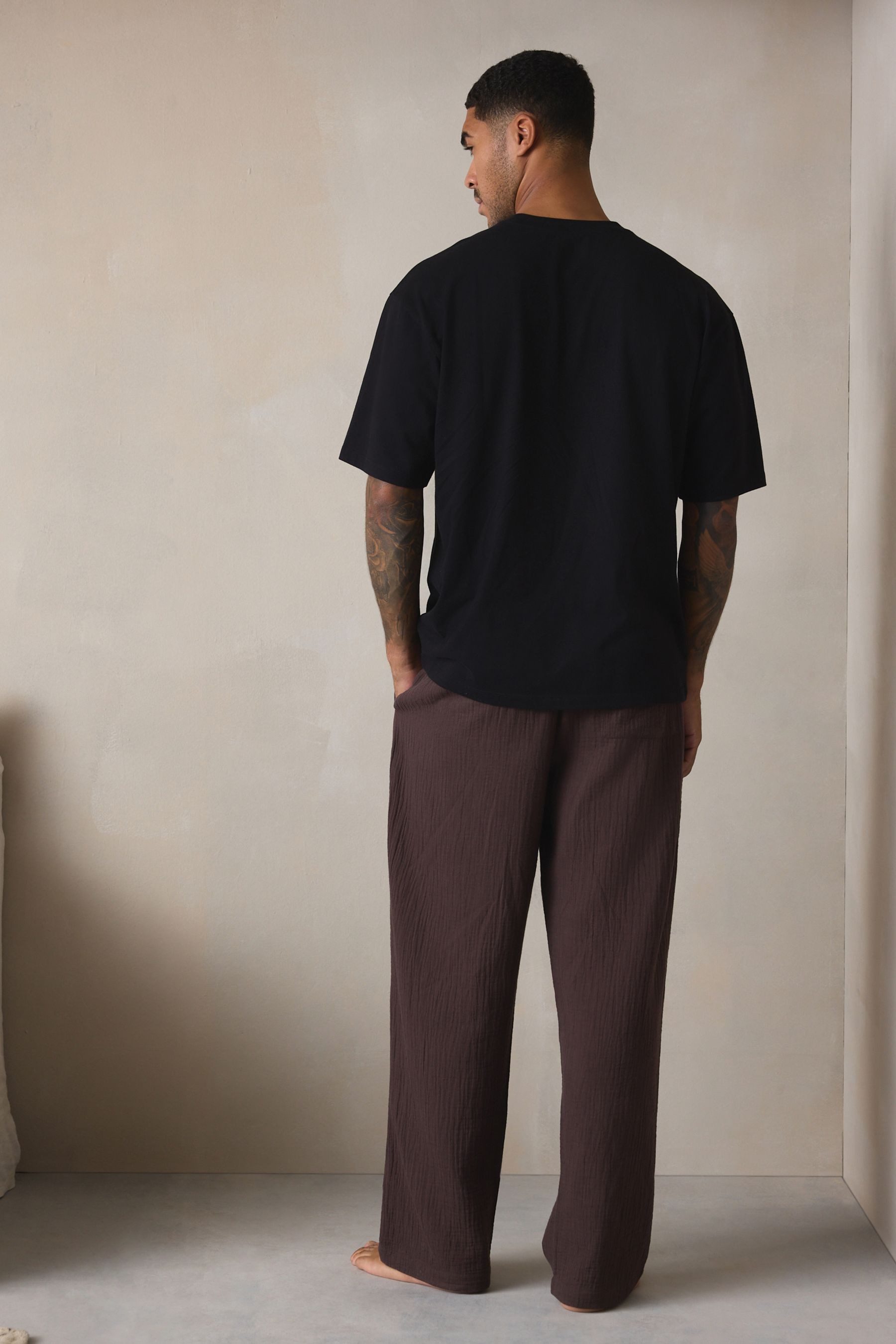 Next Pyjama Kurzarm-Pyjama aus Musselin (2 tlg)