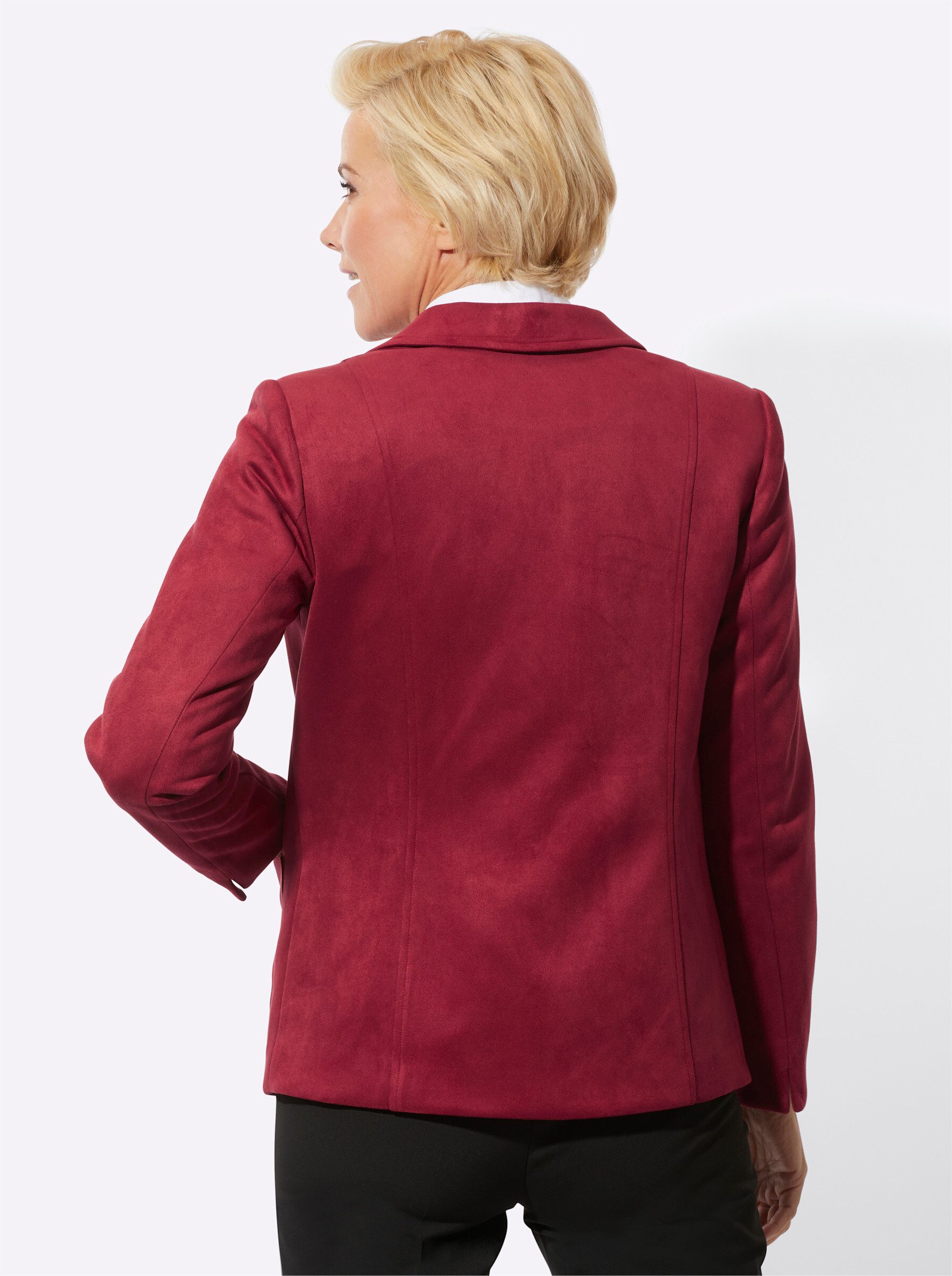 Classic Jackenblazer "Lederimitat-Blazer" günstig online kaufen