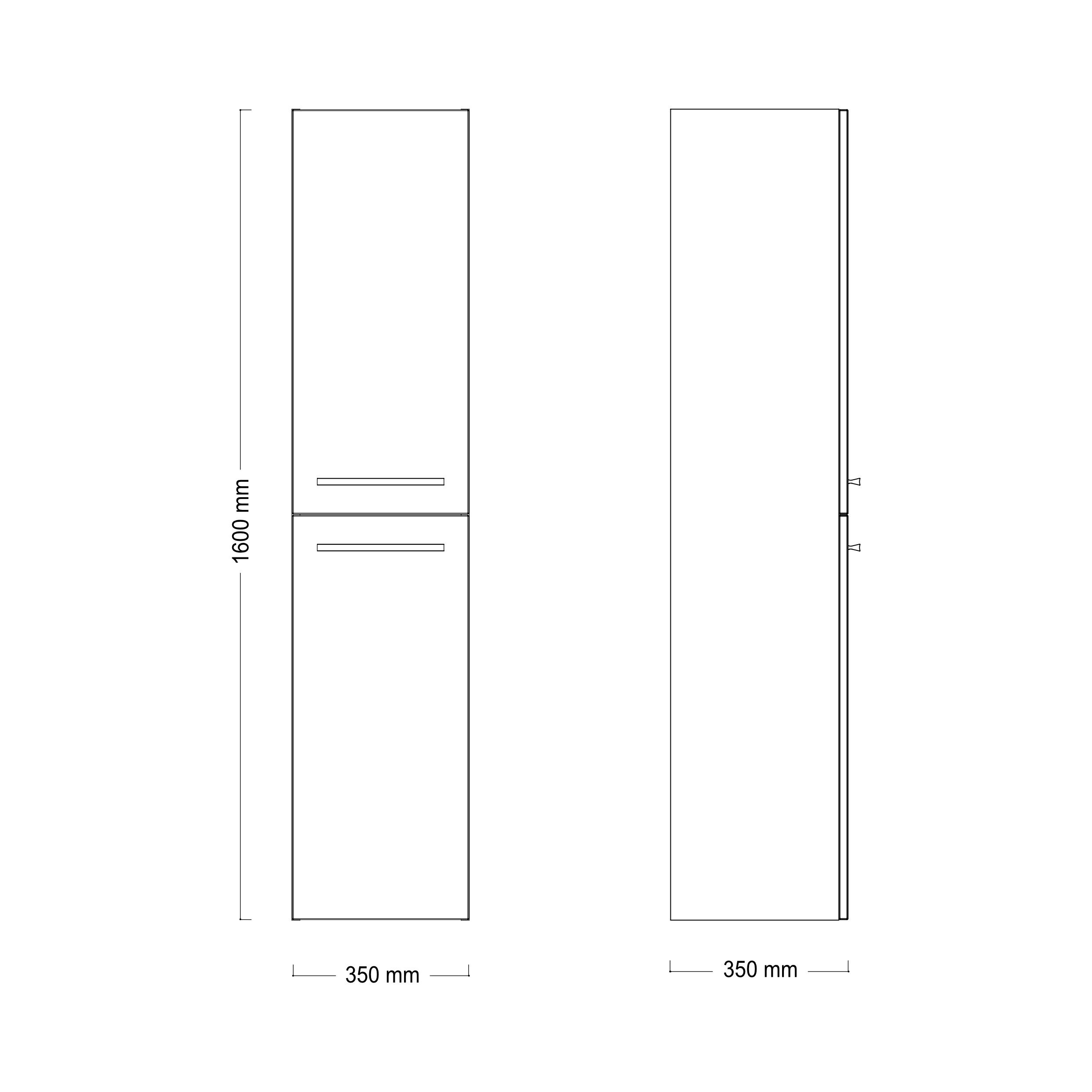 SIEPER Hochschrank Hochschrank HS-01 35 Anthrazit (1-St) ja