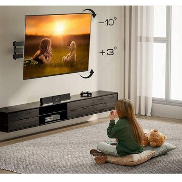 QLS KG-1026 TV-Wandhalterung, (bis 55,00 Zoll, Halterung; Montagesatz, Befestigung Schwenkbar Drehbar Fernseher Aufhänger bis 35 kg)