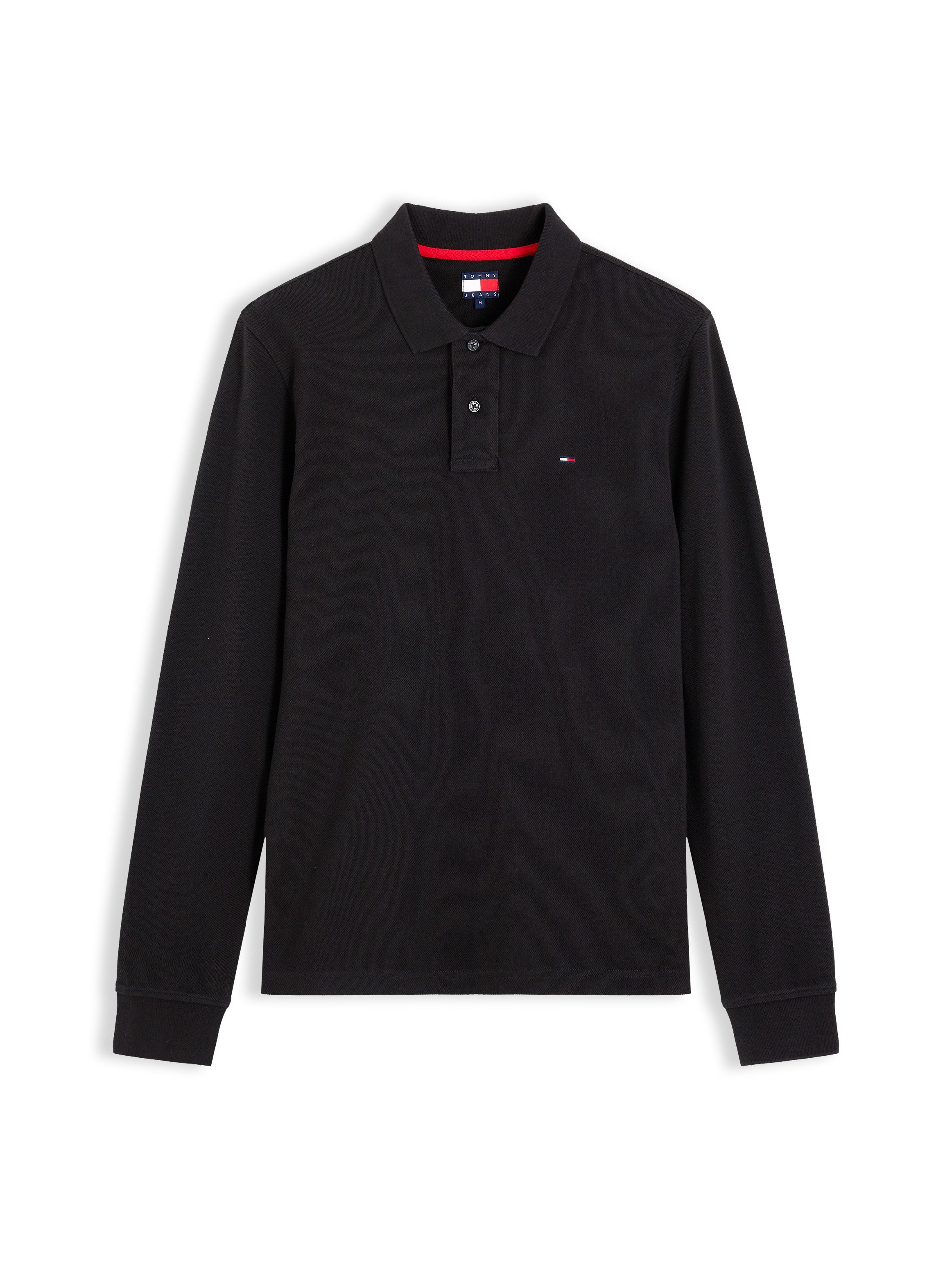 Tommy Jeans Langarm-Poloshirt REGULAR POLO Regular fit mit Polokragen – Bild 5 von 5