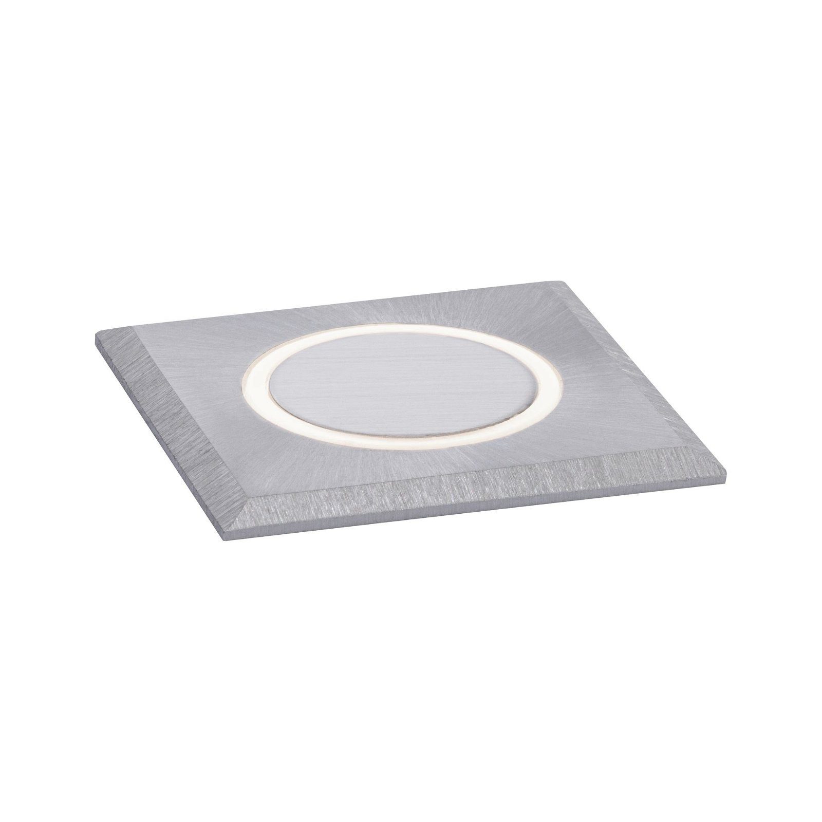 Paulmann LED Einbauleuchte House eckig 50x50mm 3000K 2W 20lm 230V Edelstahl gebürstet, Kunststoff, LED fest integriert, Warmweiß, Bodeneinbauleuchte Warmweiß IP67