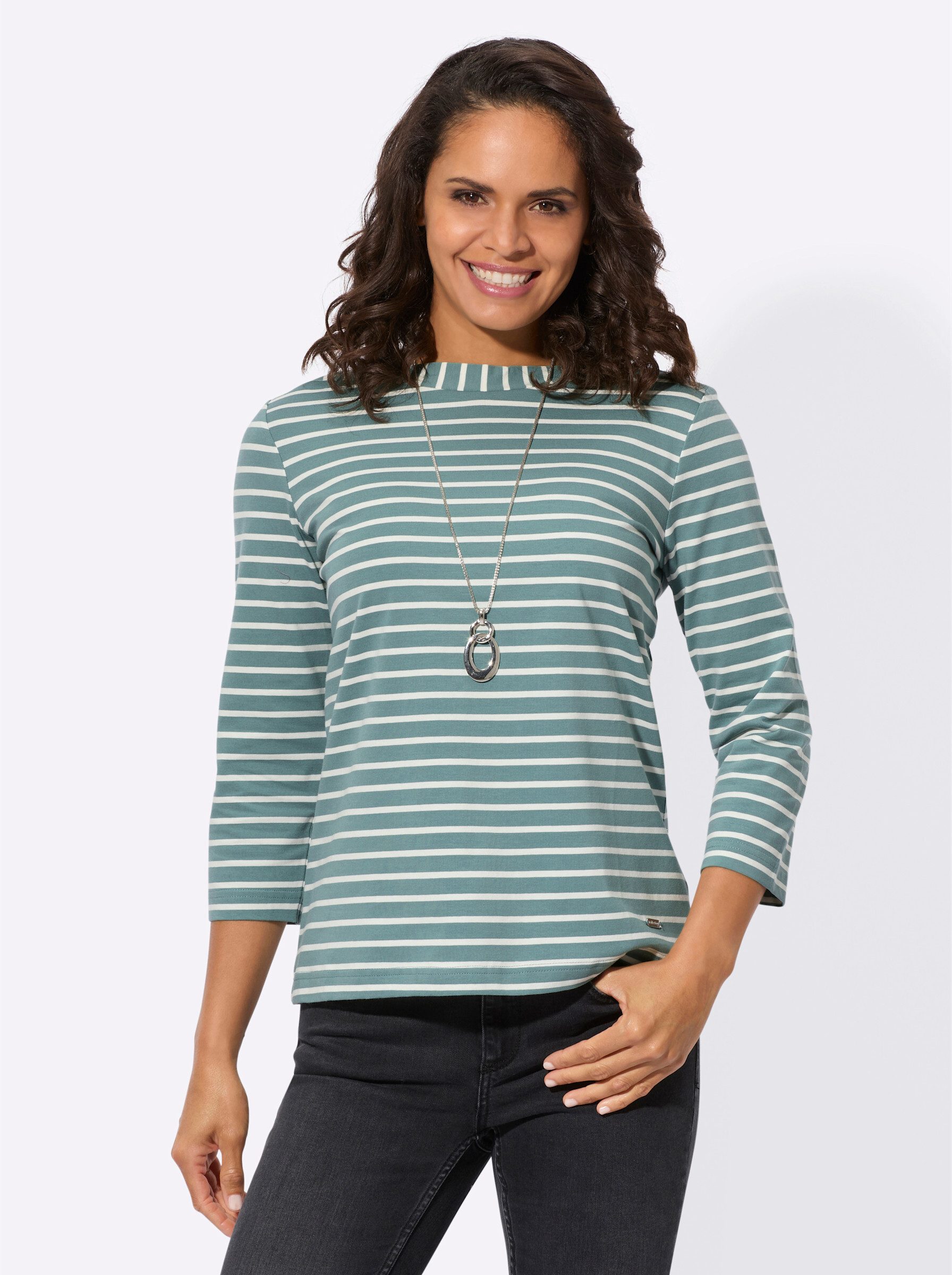 Casual Looks 3/4-Arm-Shirt "Ringelshirt", (1 tlg.) günstig online kaufen