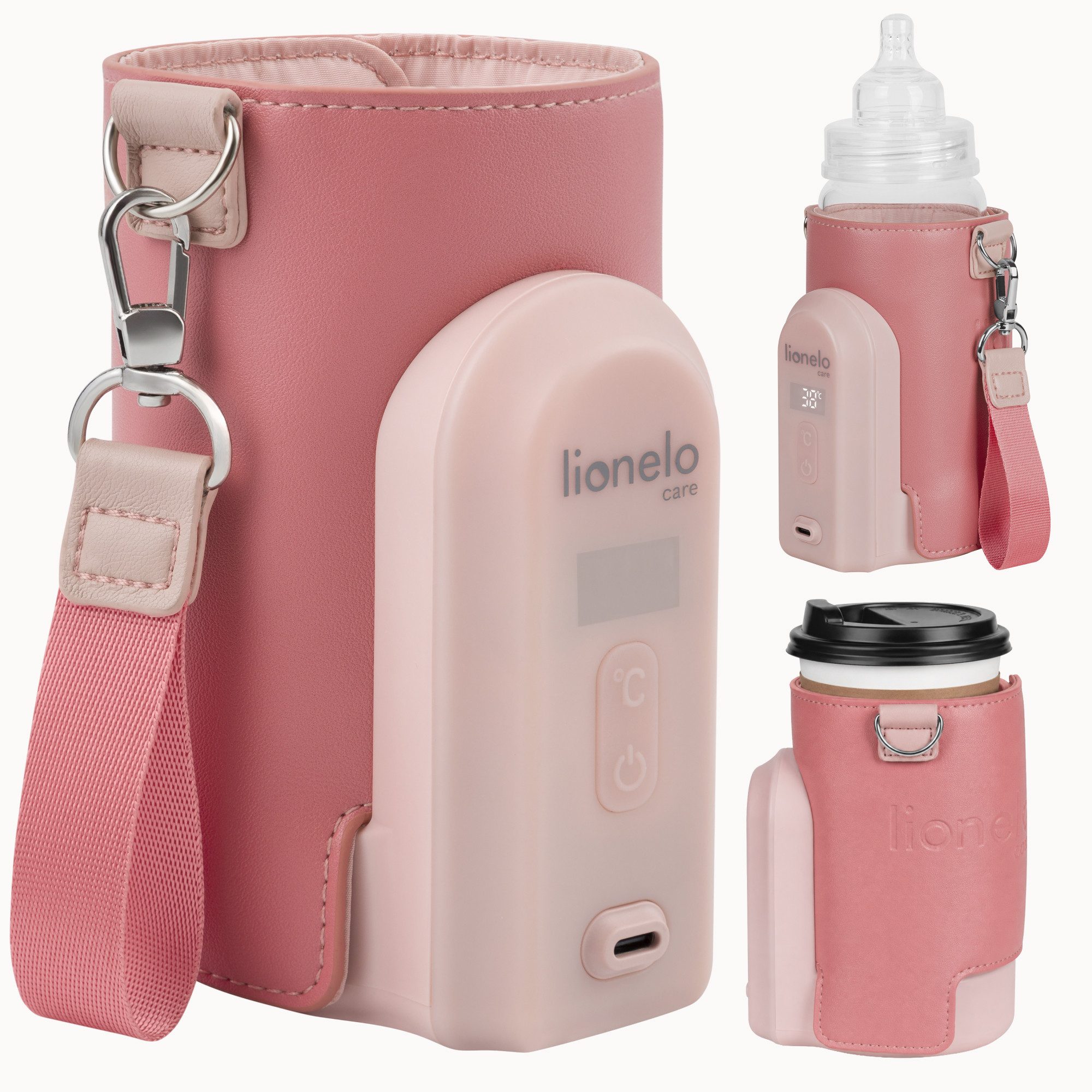 lionelo Babyflaschenwärmer THERMUP GO EVO, USB-C/4500mAh/9 Std. Betrieb