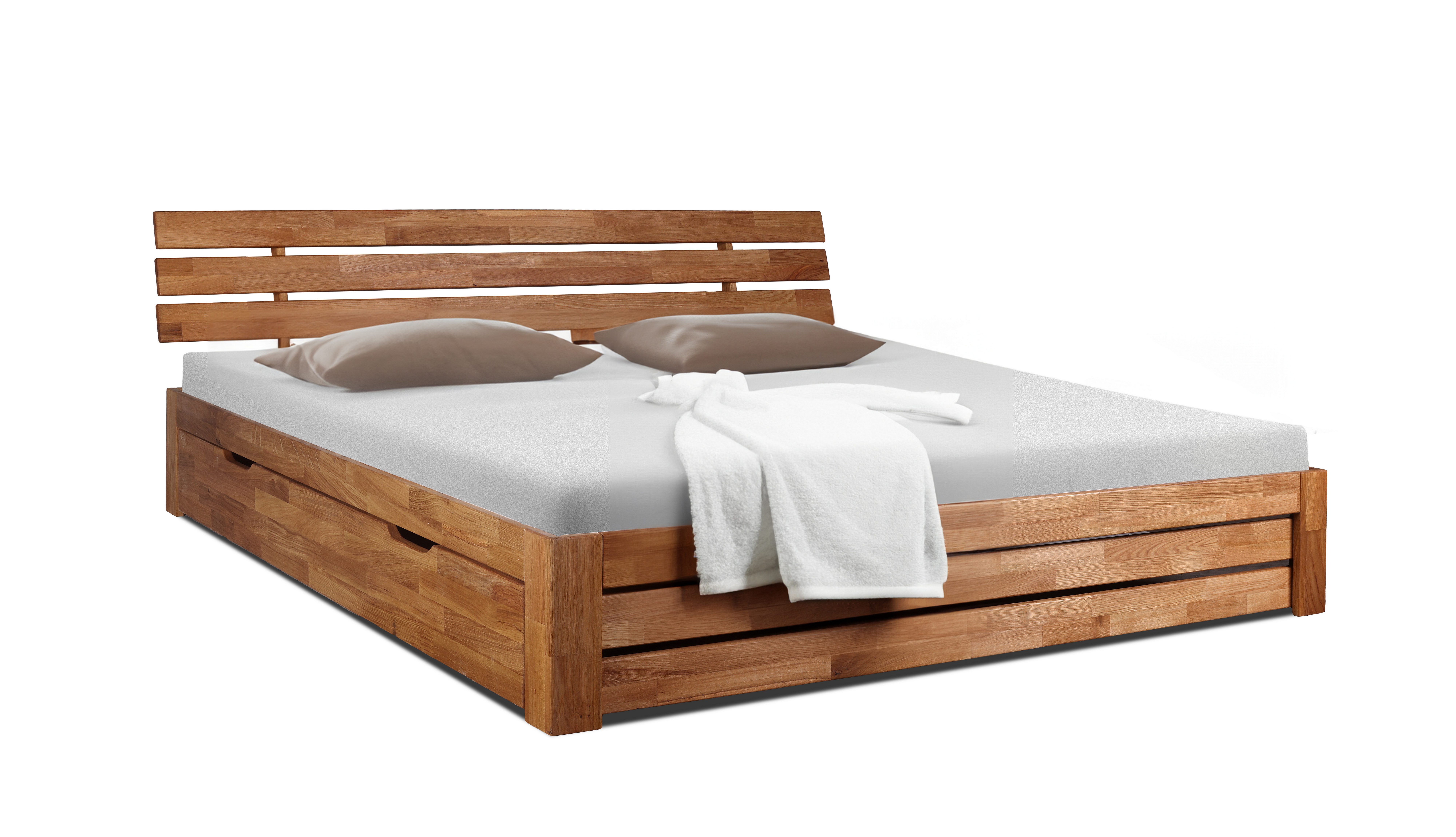 Homeline Bettgestell 180x200 Massiv Bett Geölt günstig online kaufen