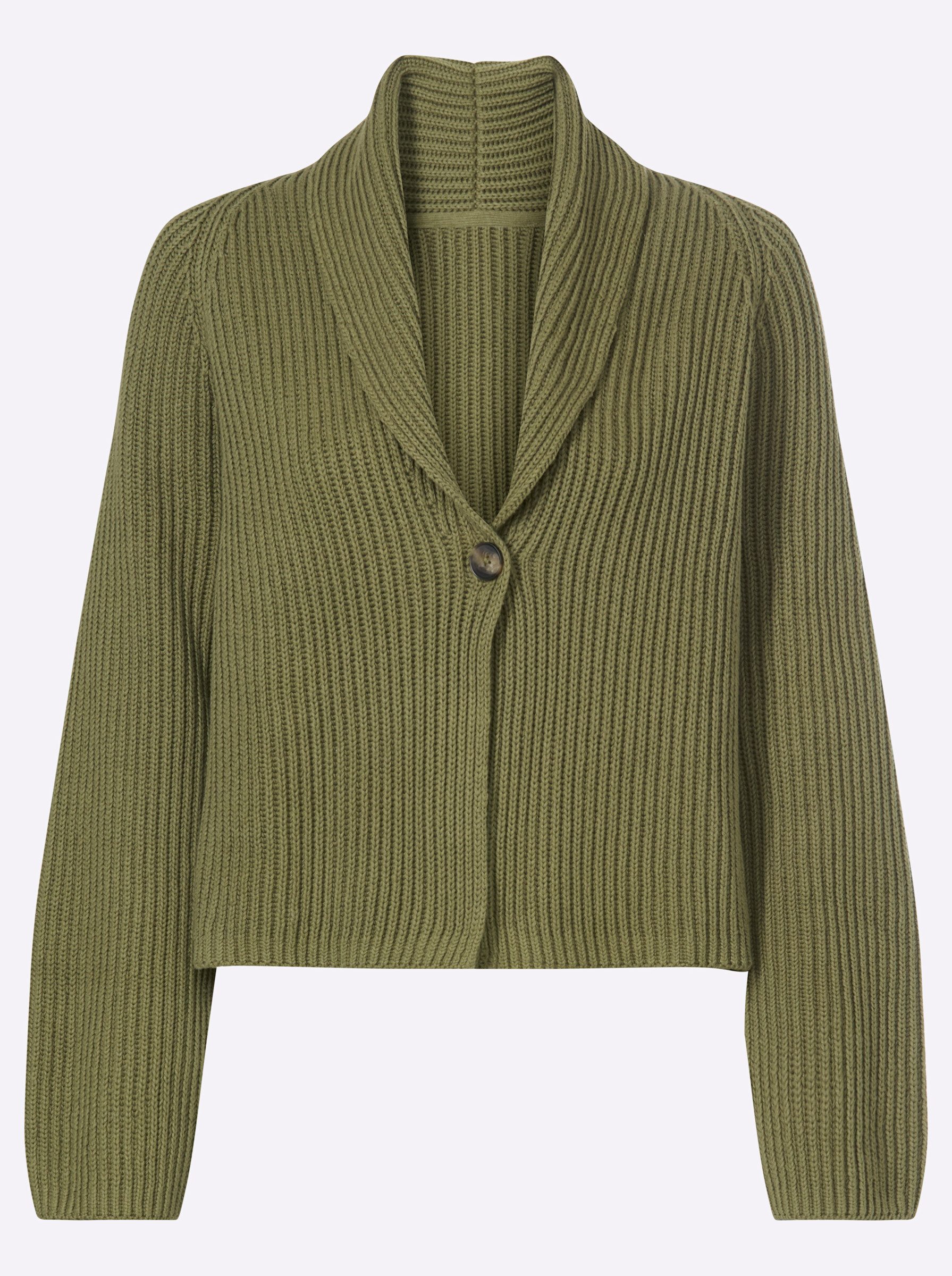 Strickjacke Strickjacke Langarm Rippoptik