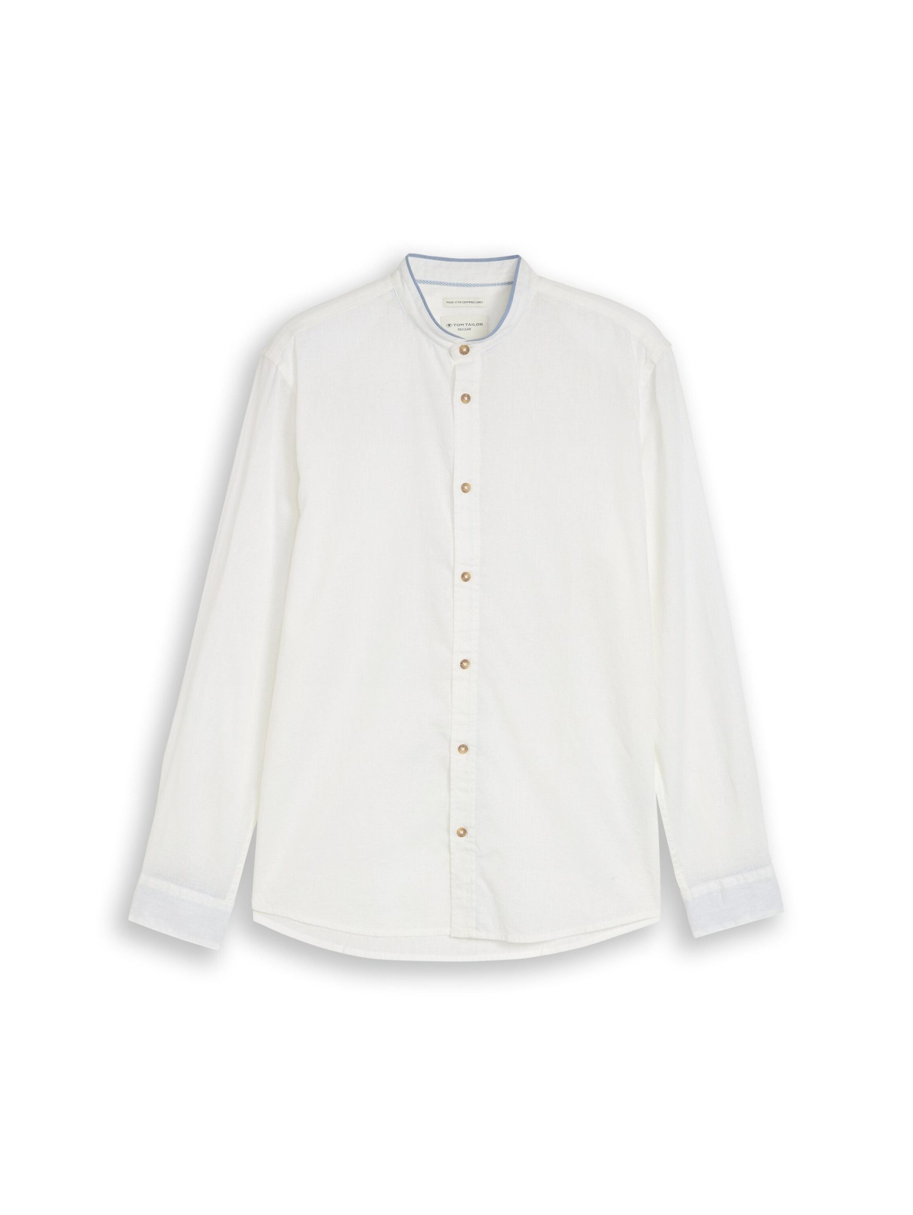 TOM TAILOR Langarmshirt cotton linen shirt