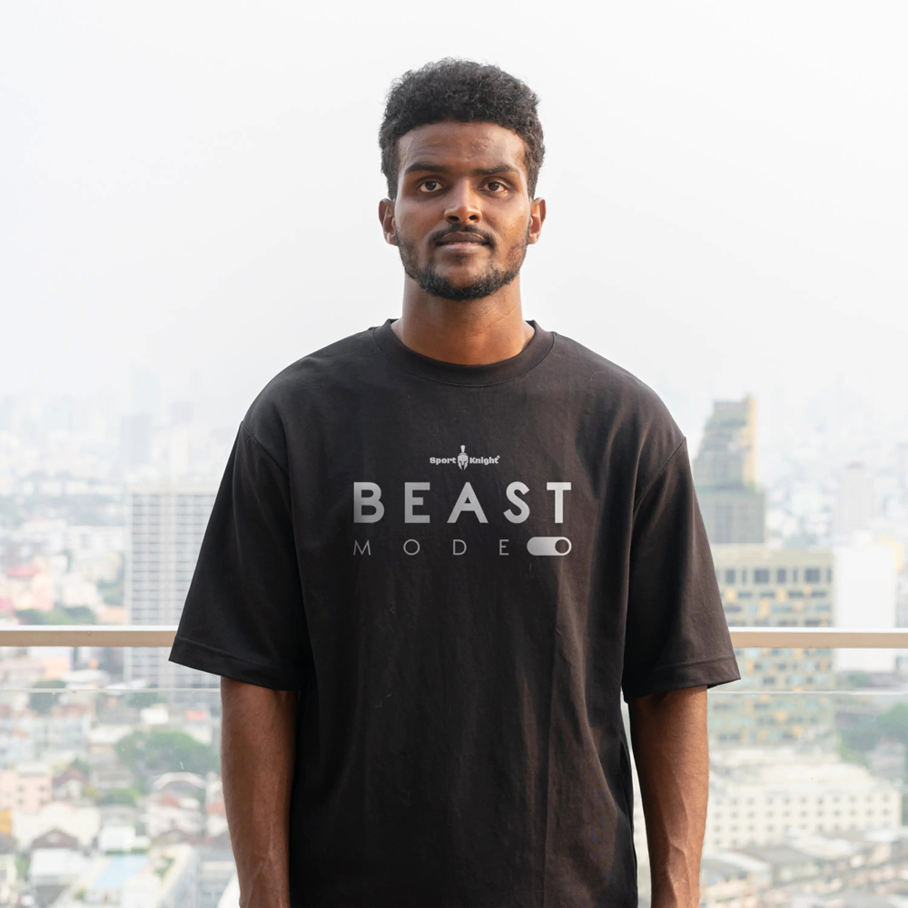 T-Shirt Sport-Knight® Herren Oversize T-Shirt "Beast Mode On"
