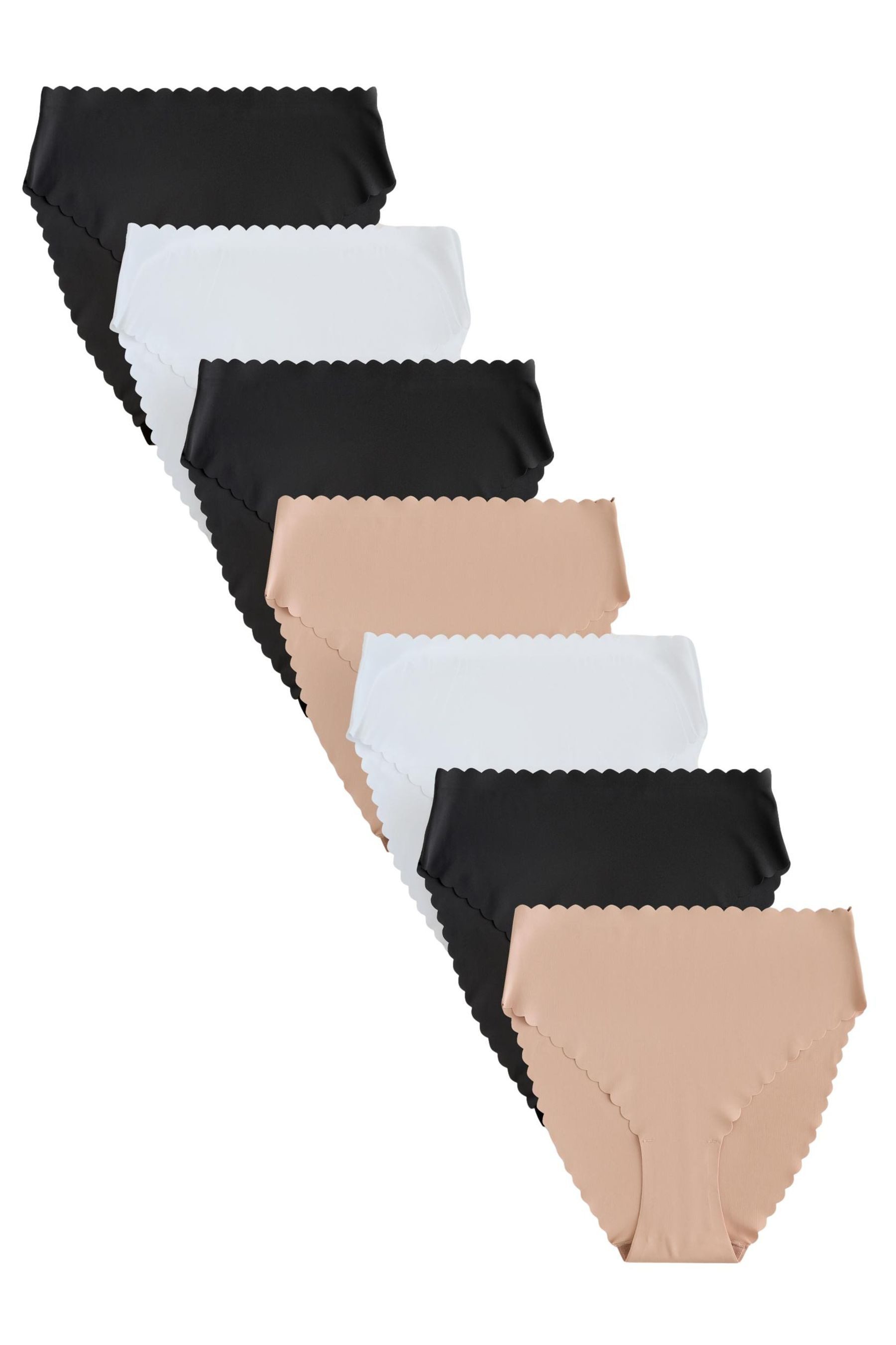 Next Taillenslip 7er-Pack nahtlose Slips mit Bogenkante, Maxi (7-St)