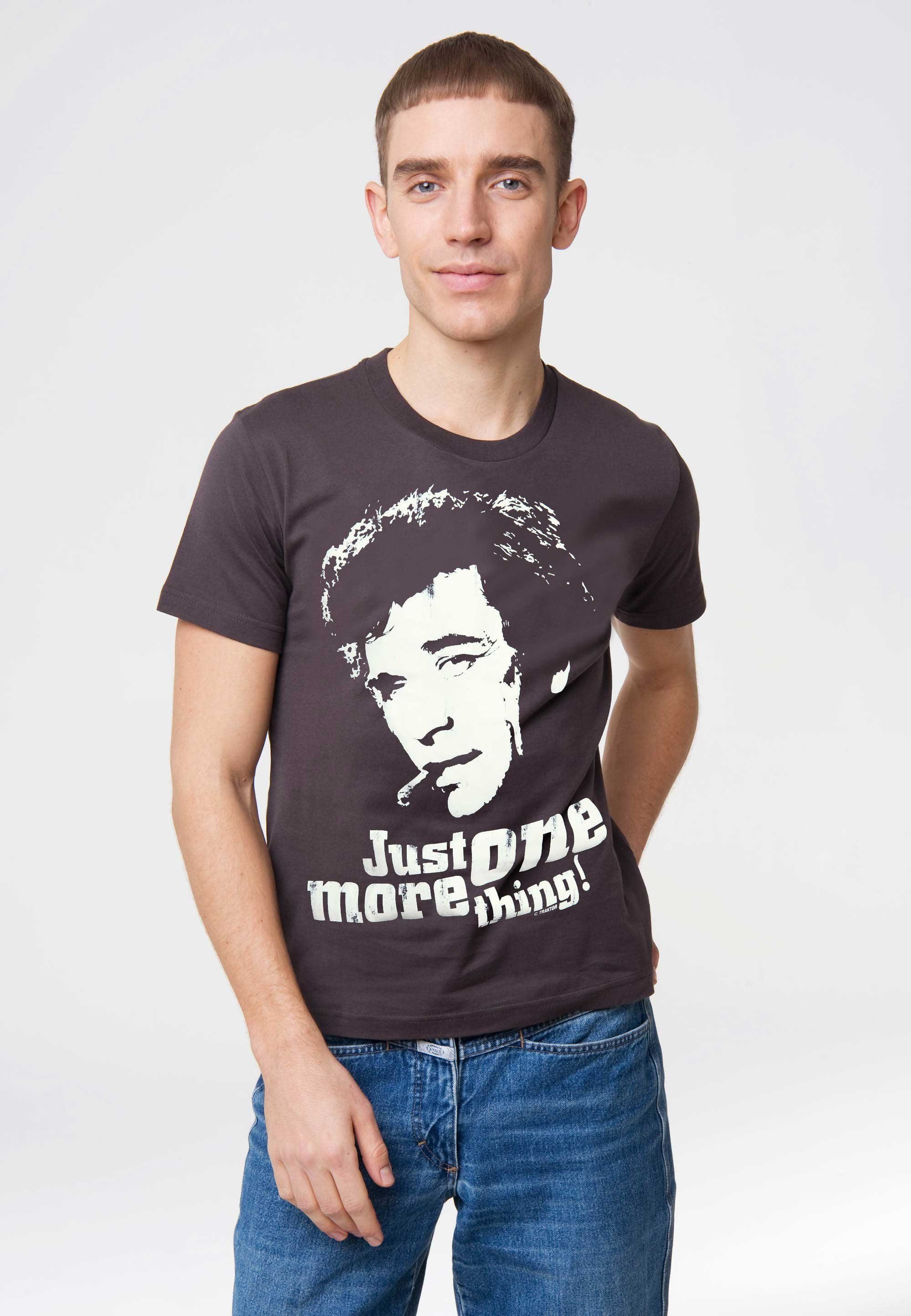 LOGOSHIRT T-Shirt Columbo - Just One More Thing mit coolem Print dunkelgrau