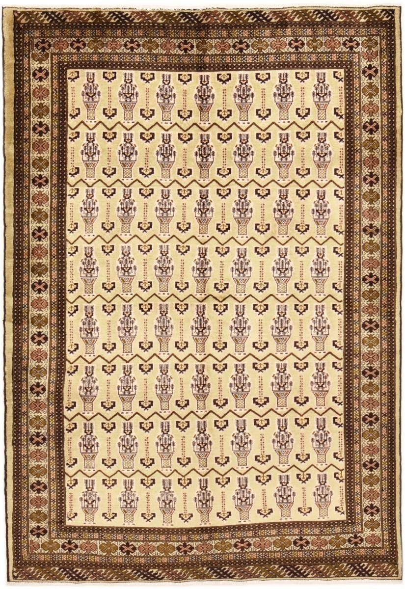 Orientteppich Turkaman 145x212 Handgeknüpfter Orientteppich / Perserteppich, Nain Trading, rechteckig, Höhe: 6 mm