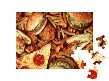 puzzleYOU Puzzle Fast Food, 48 Puzzleteile, puzzleYOU-Kollektionen Essen und Trinken