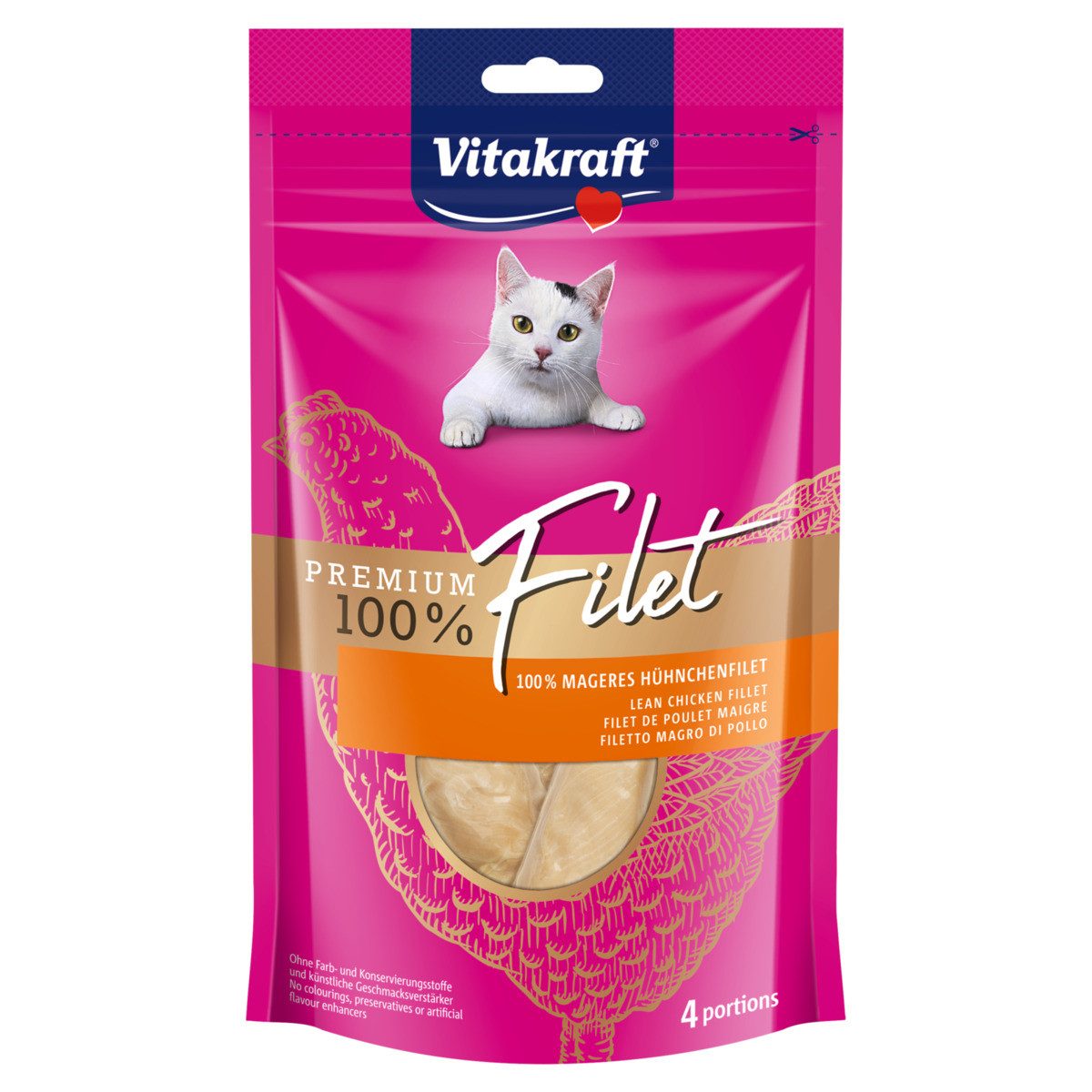Vitakraft Premium Filet Huhn 70 g, für: Katze