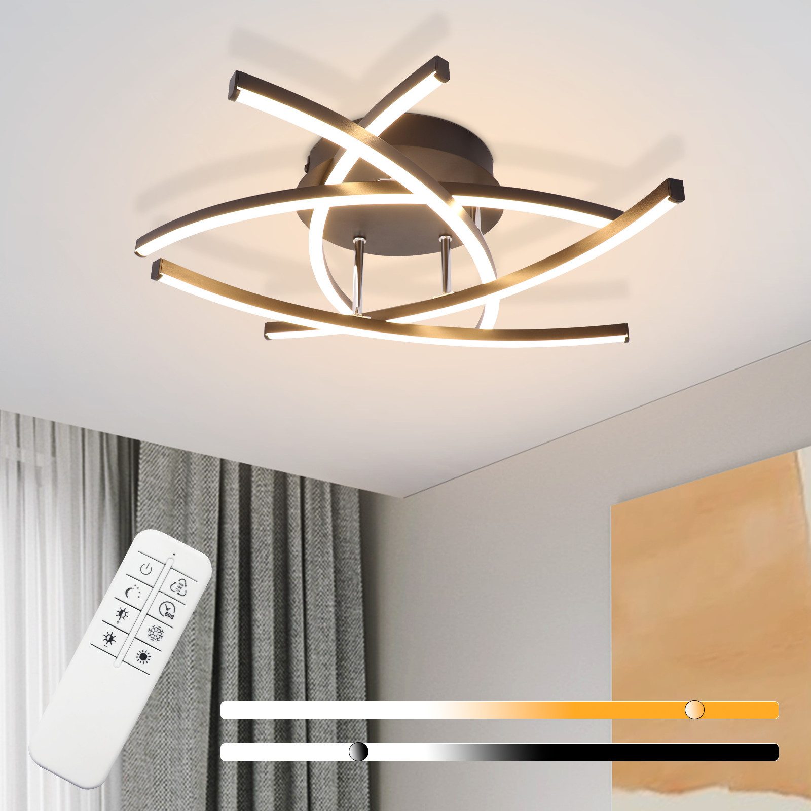 Nettlife LED Deckenleuchte Schlafzimmer Dimmbar 32W günstig online kaufen