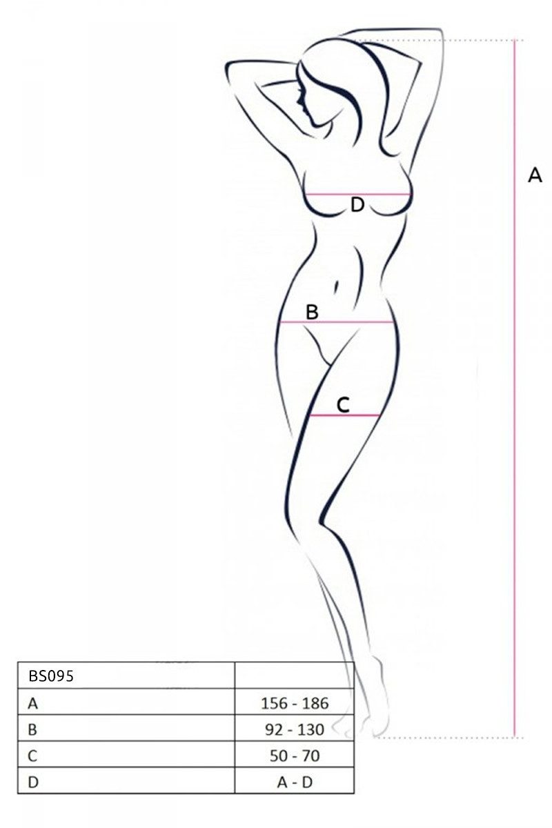 Passion Bodystocking Bodystocking in schwarz Catsuit ouvert pofrei aus 20 DEN (1 St)